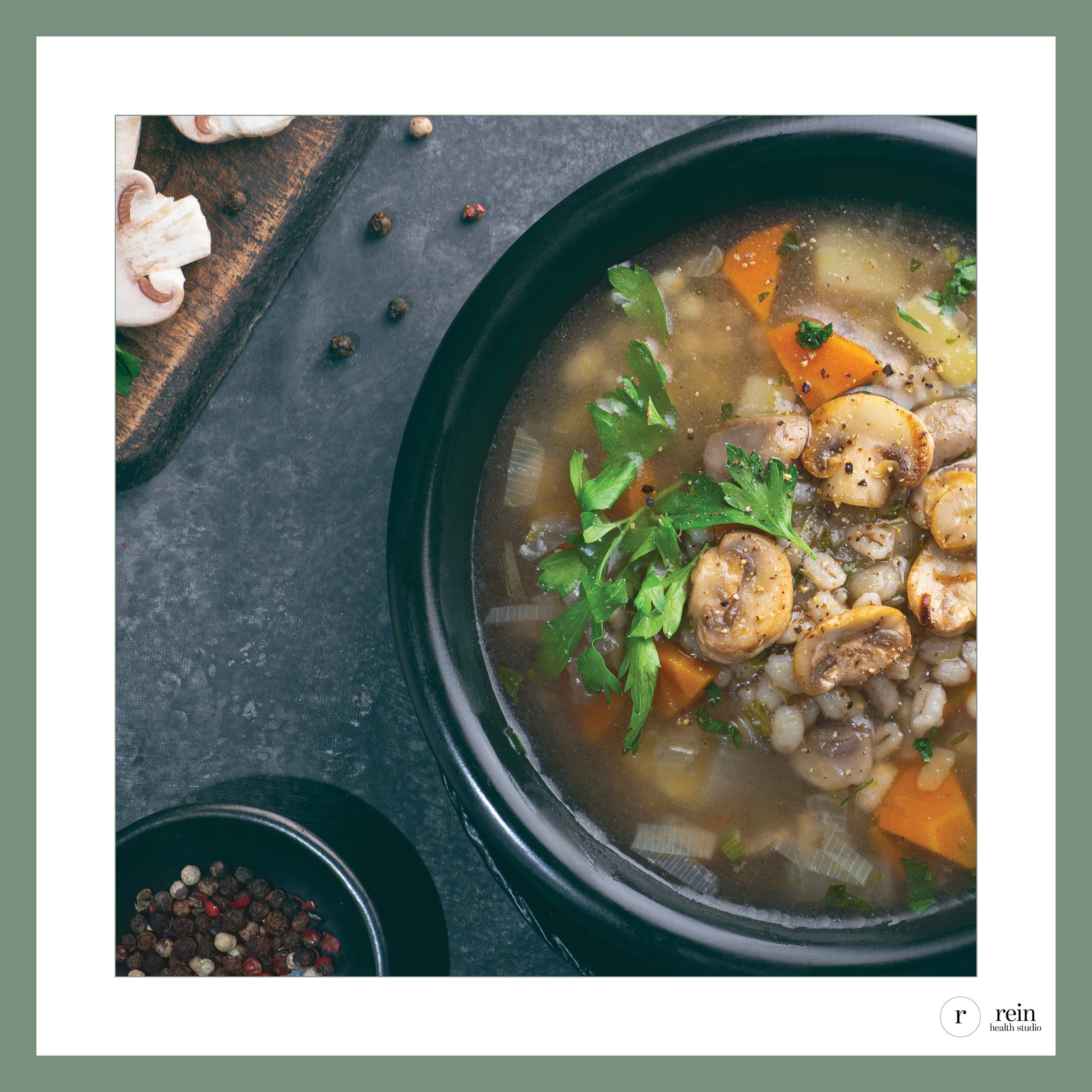 Adaptogenic Mushroom + Barley Soup