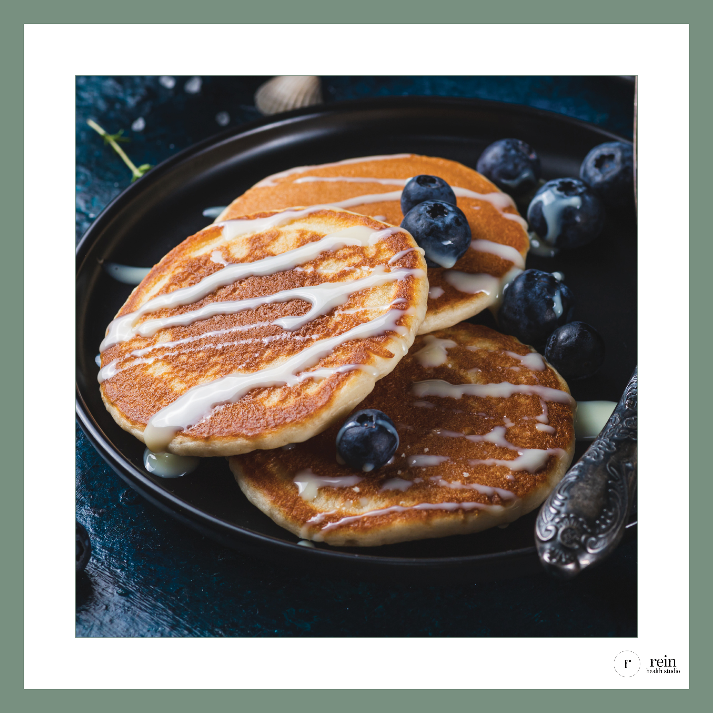 Pumpkin Spice Protein Pancakes w/ Tahini Drizzle