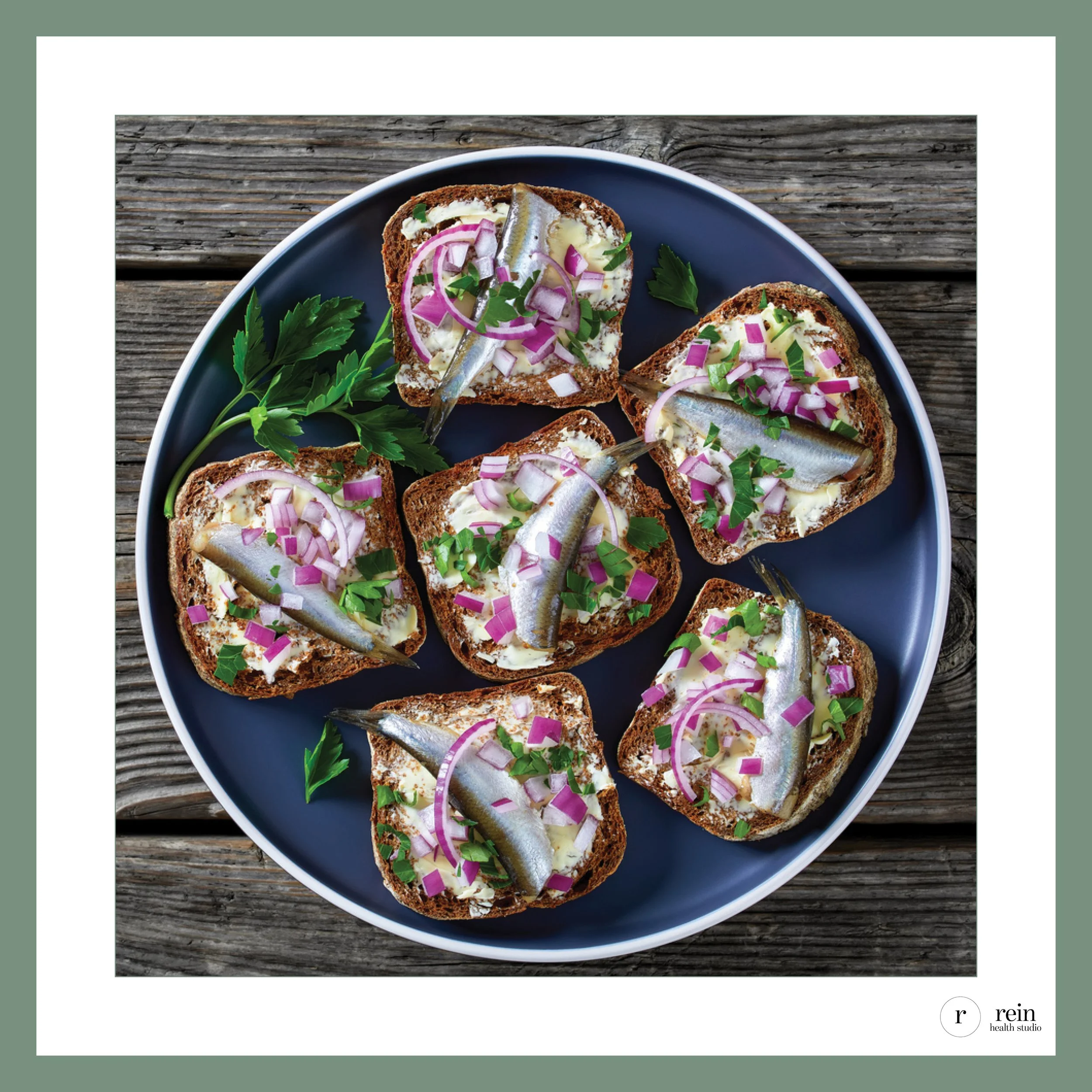 Sourdough Sardine Toasts w/ Picked Red Onion + Herbs