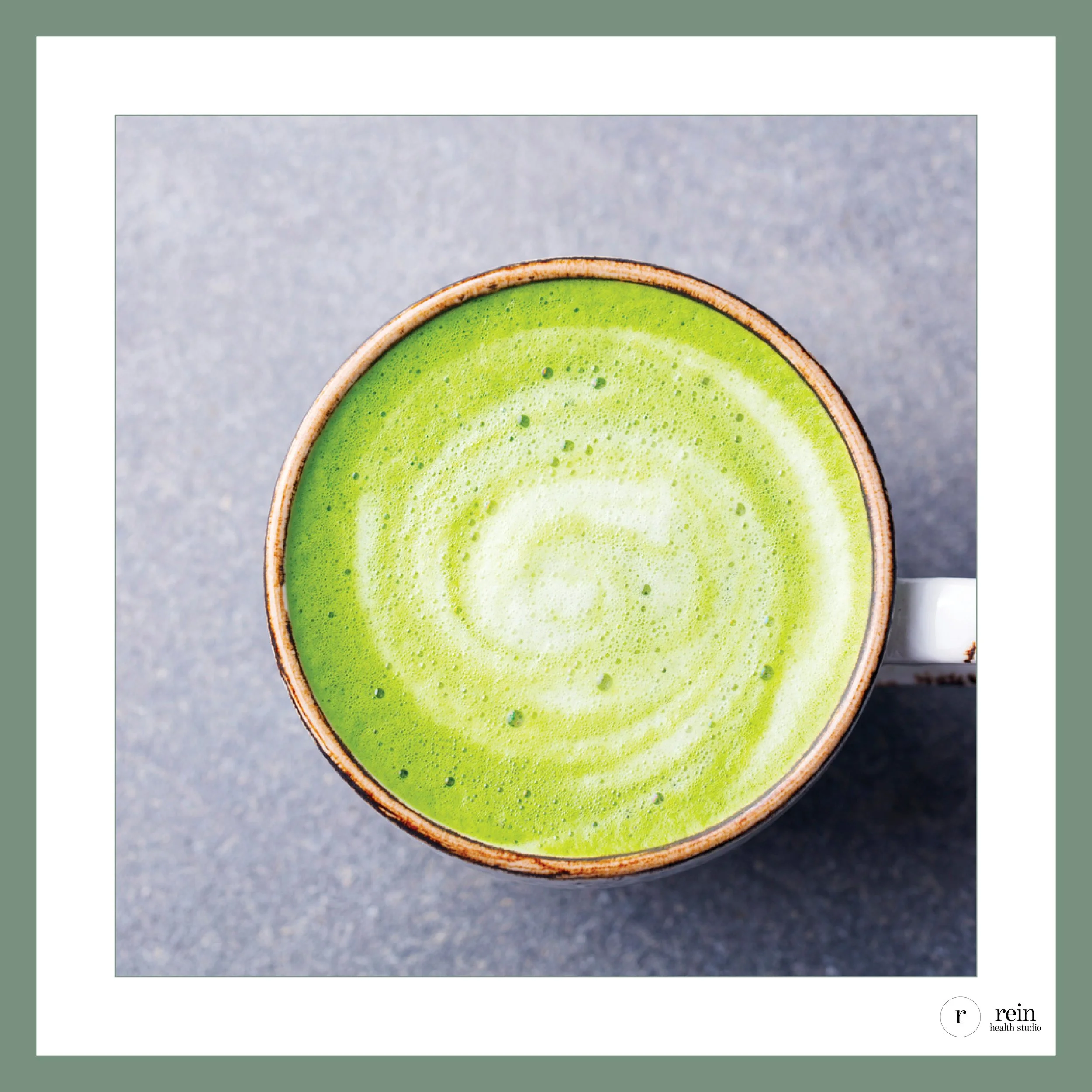 Matcha-Coconut Latte w/ Ground Flax