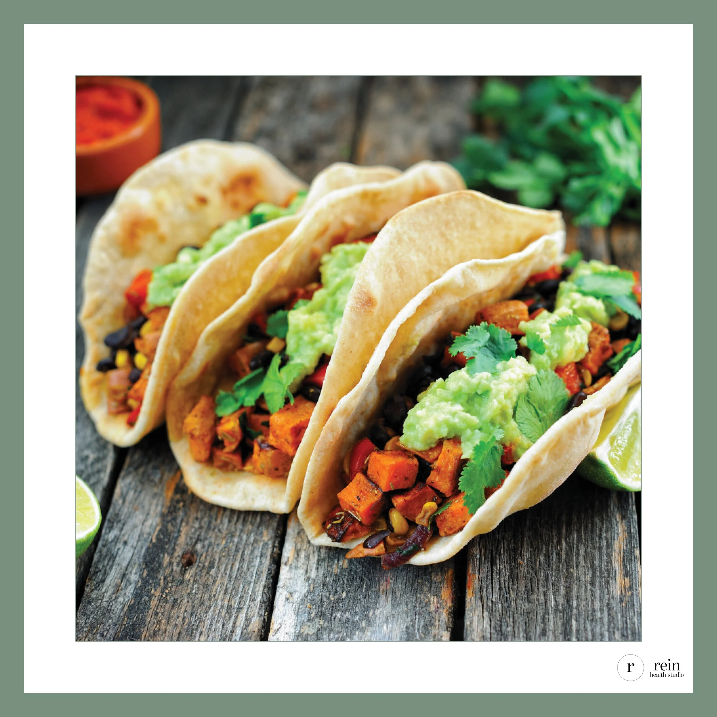 Sweet Potato, Black Bean + Avocado Tacos