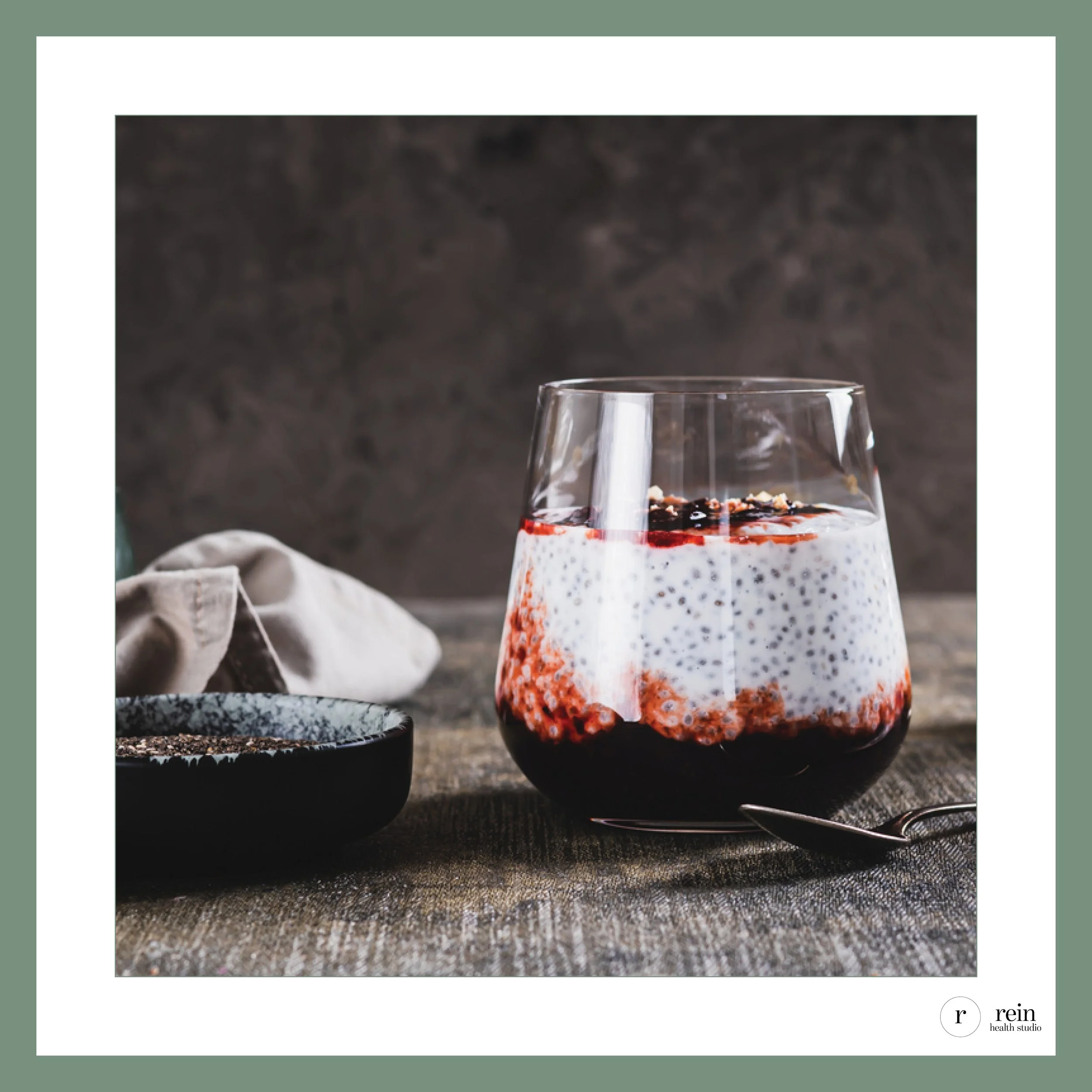 Chia Pudding w/ Stewed Berries