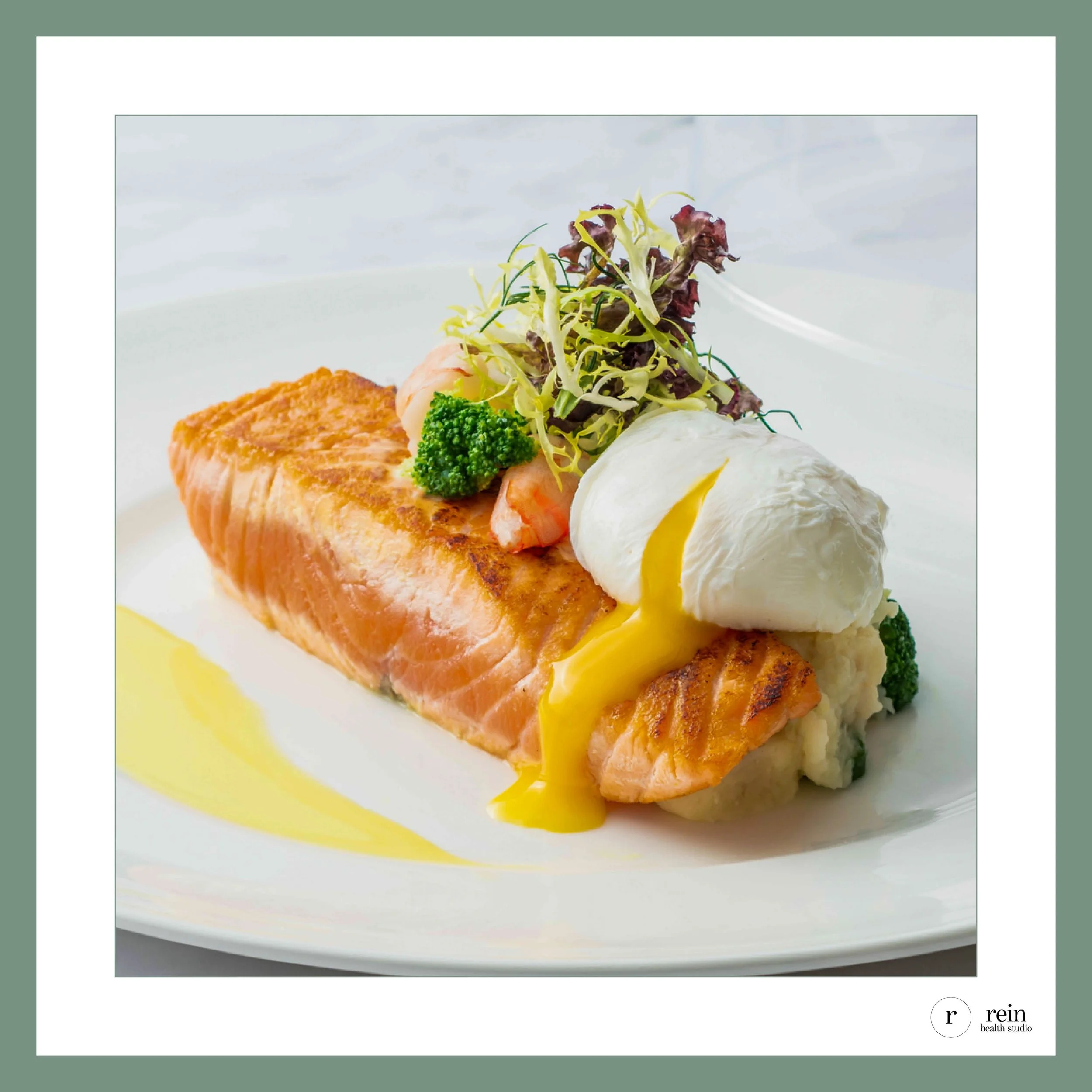 Pan-Seared Salmon w/ Poached Egg + Hollandaise