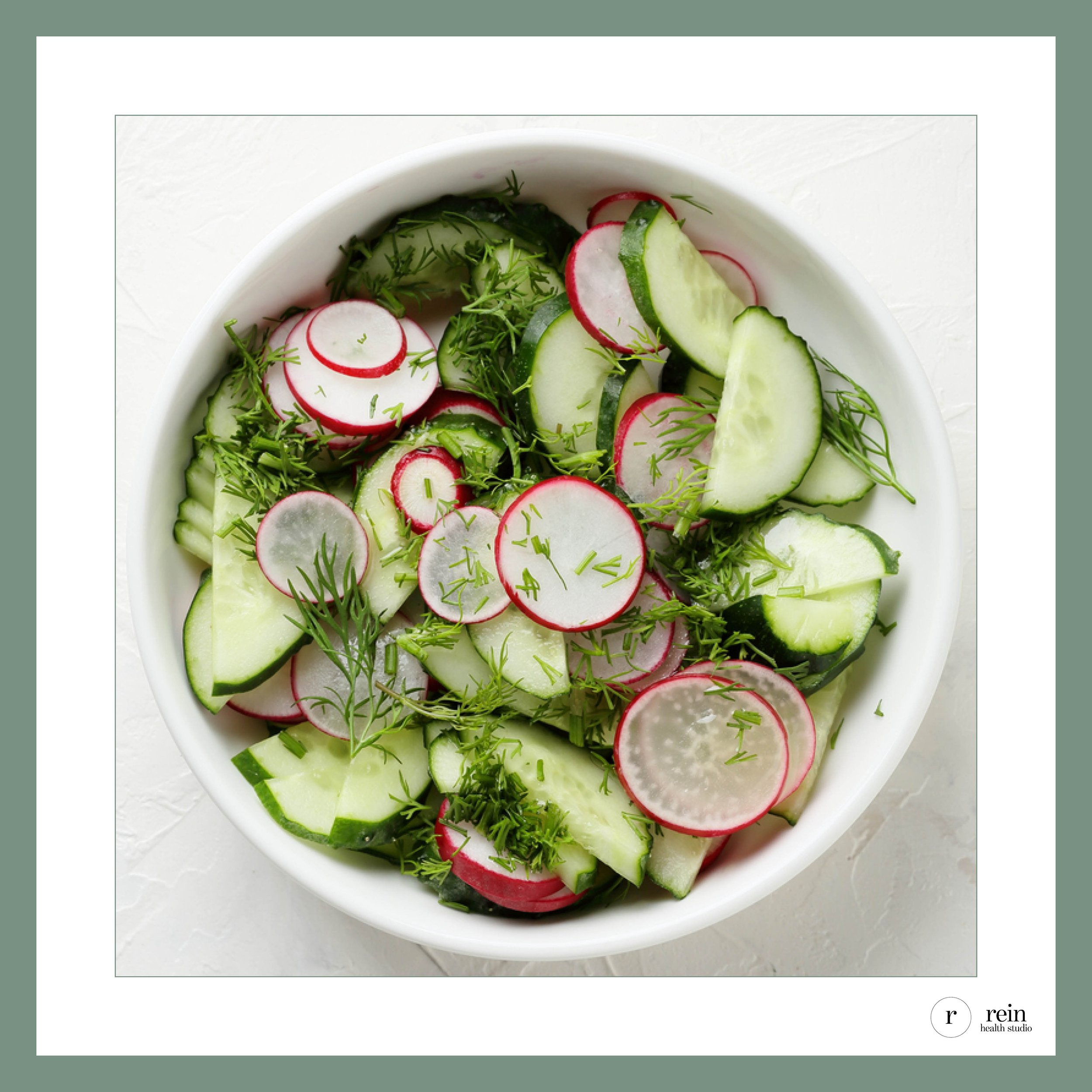 Cucumber, Radish + Herb Salad w/ Apple Cider Vinaigrette