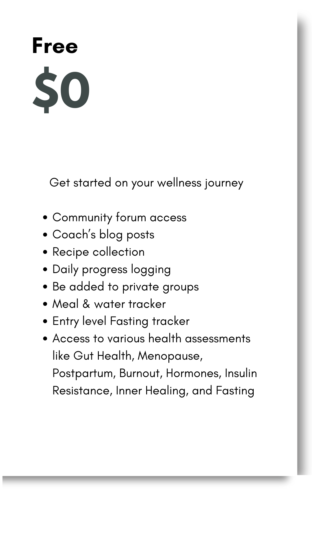 Black screen with text: 'Free $0' and smaller text below it.
