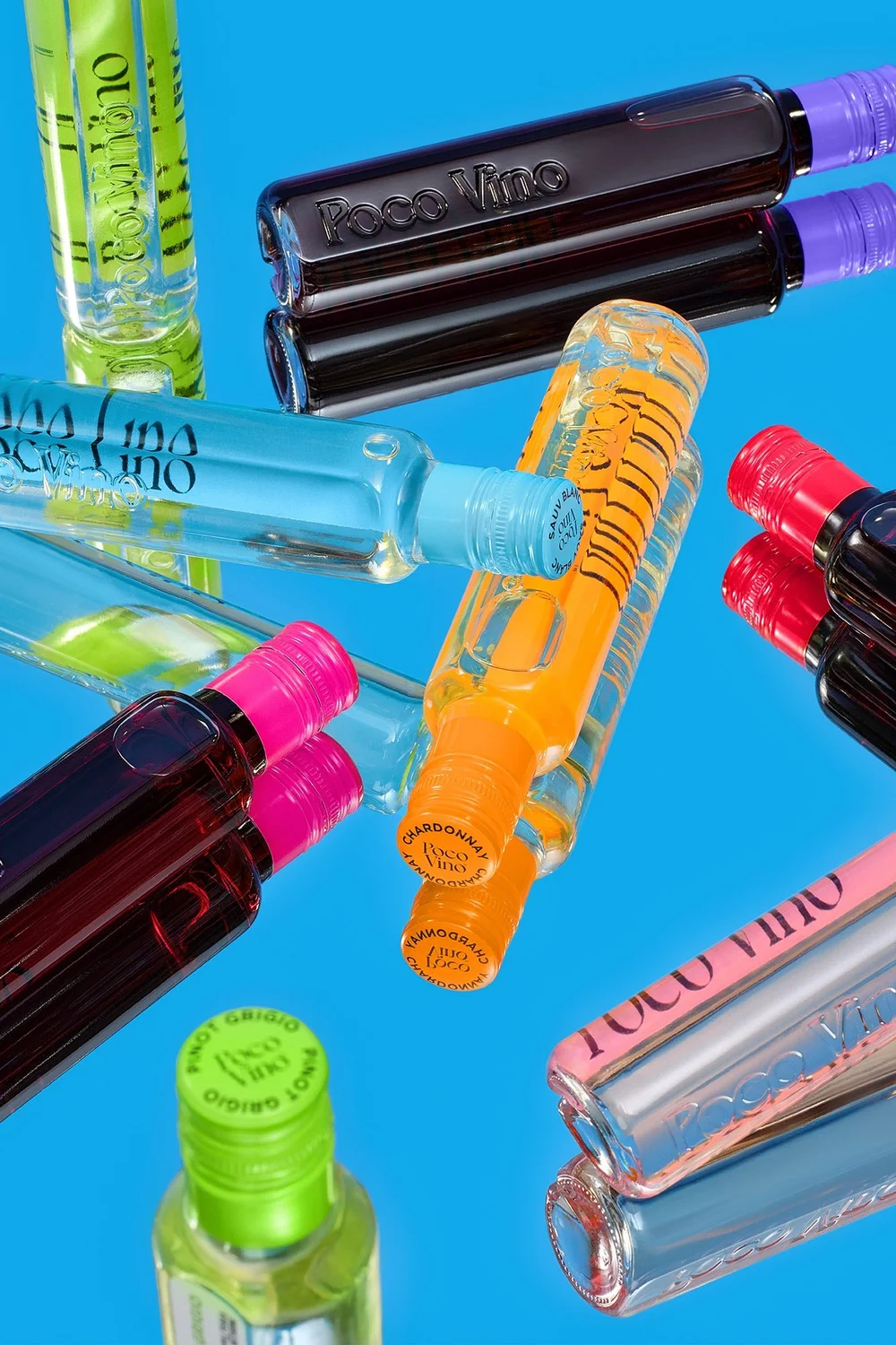 Colorful Poco Vino bottles