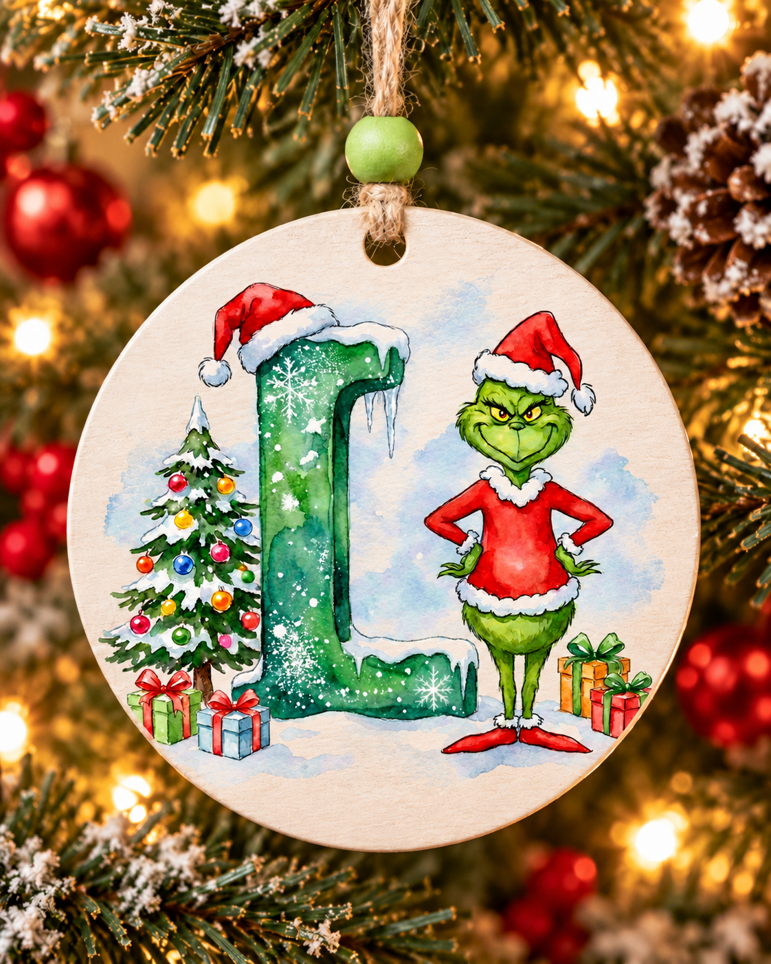 L - Green Character Personalized Ornament