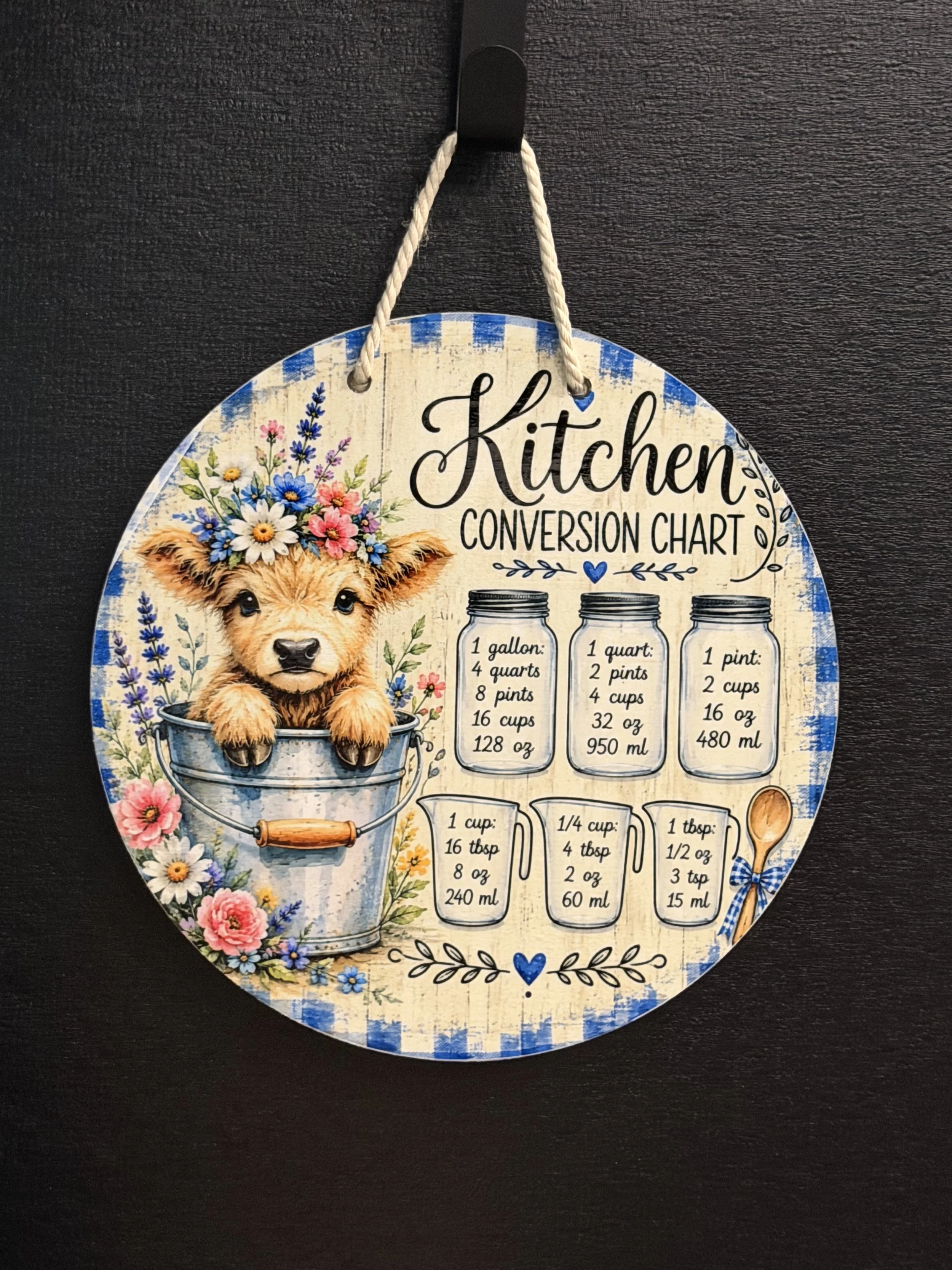 Kitchen Conversion Chart 10inch Door Wreath
