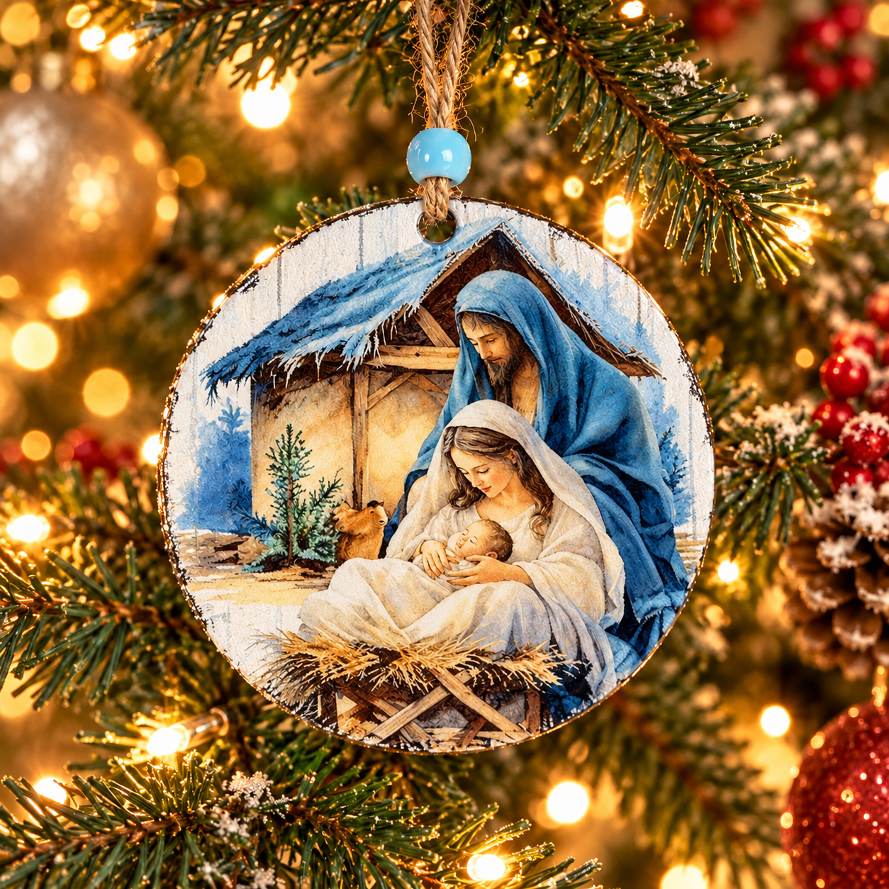 Newborn Jesus Christmas Ornament