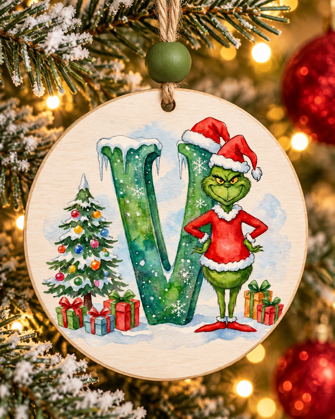 V - Green Character Personalized Ornament