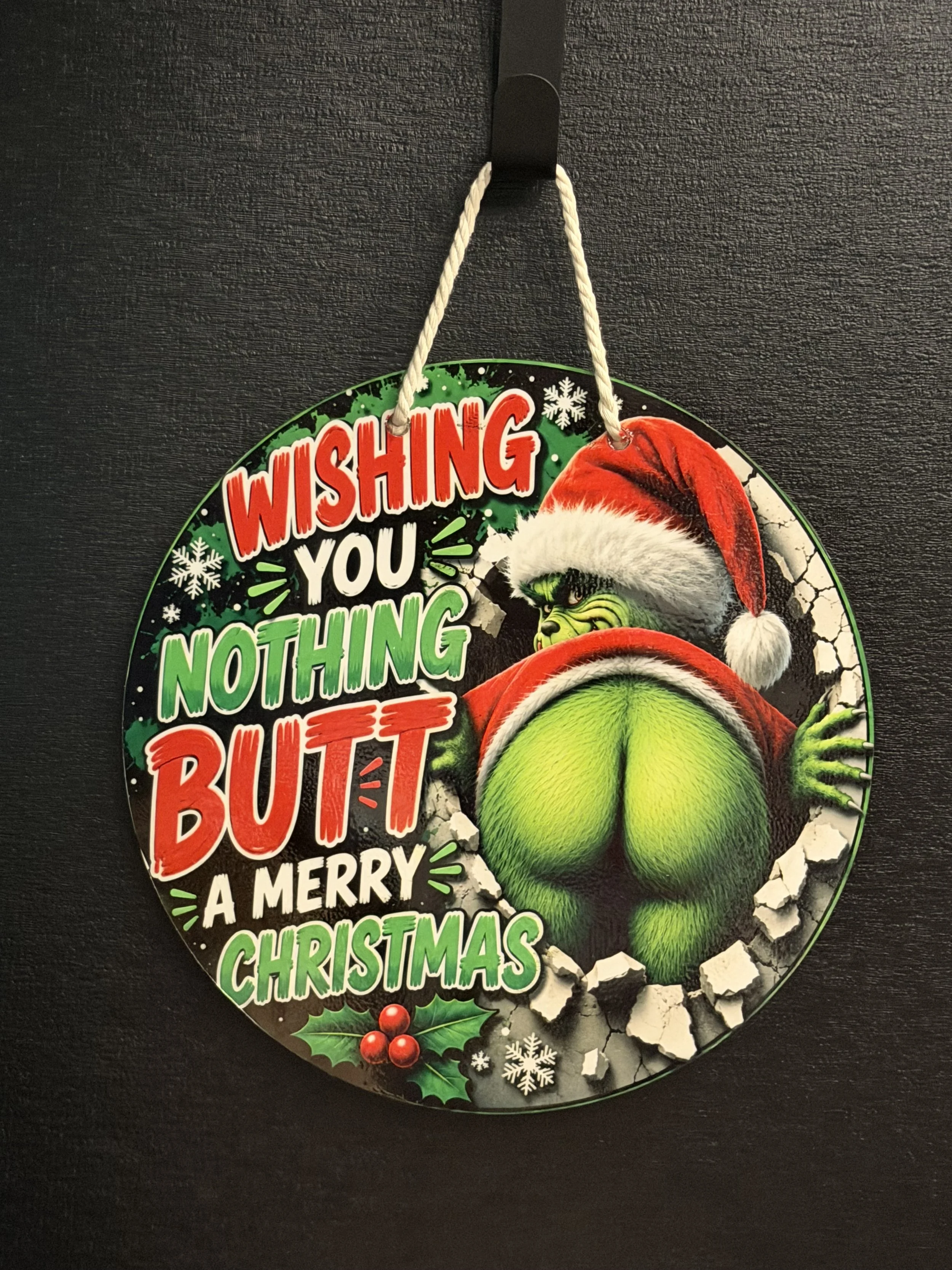 Wishing you nothing Butt 10inch Door Wreath