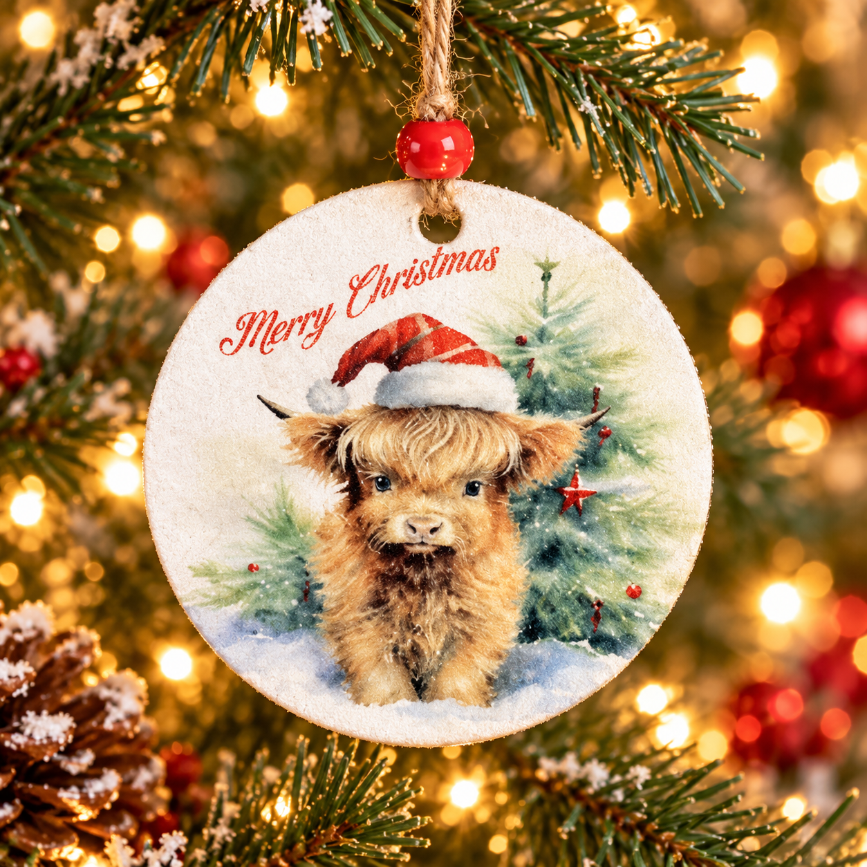 Merry Christmas Highland Cow