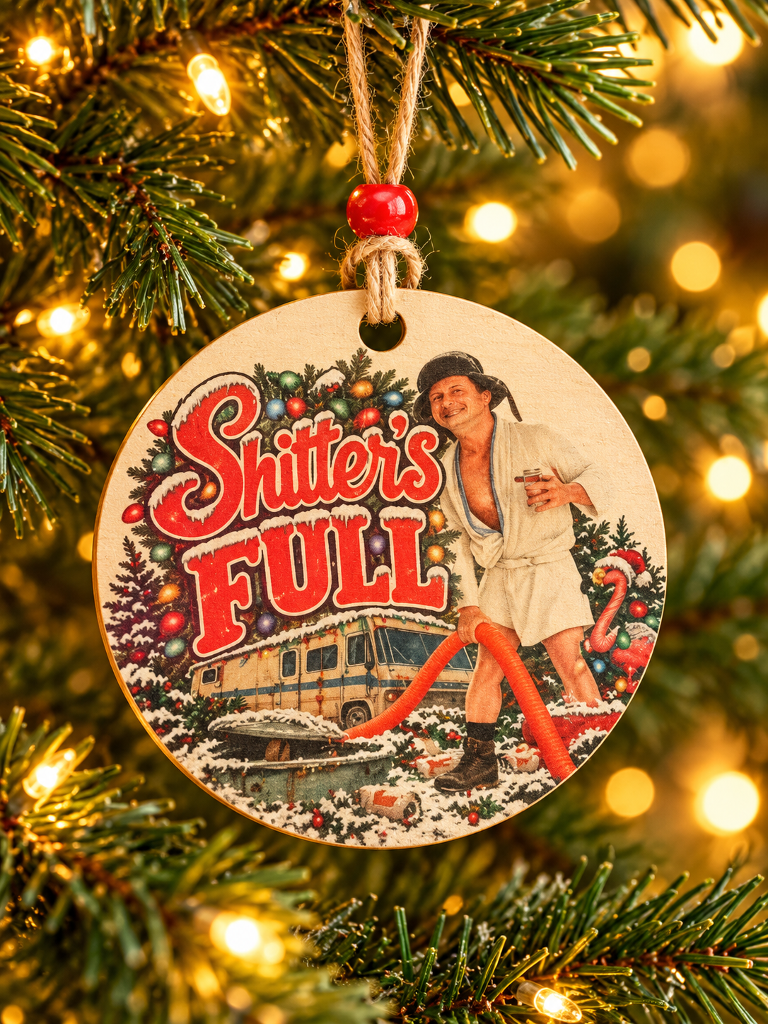Funny RV Wooden Ornament