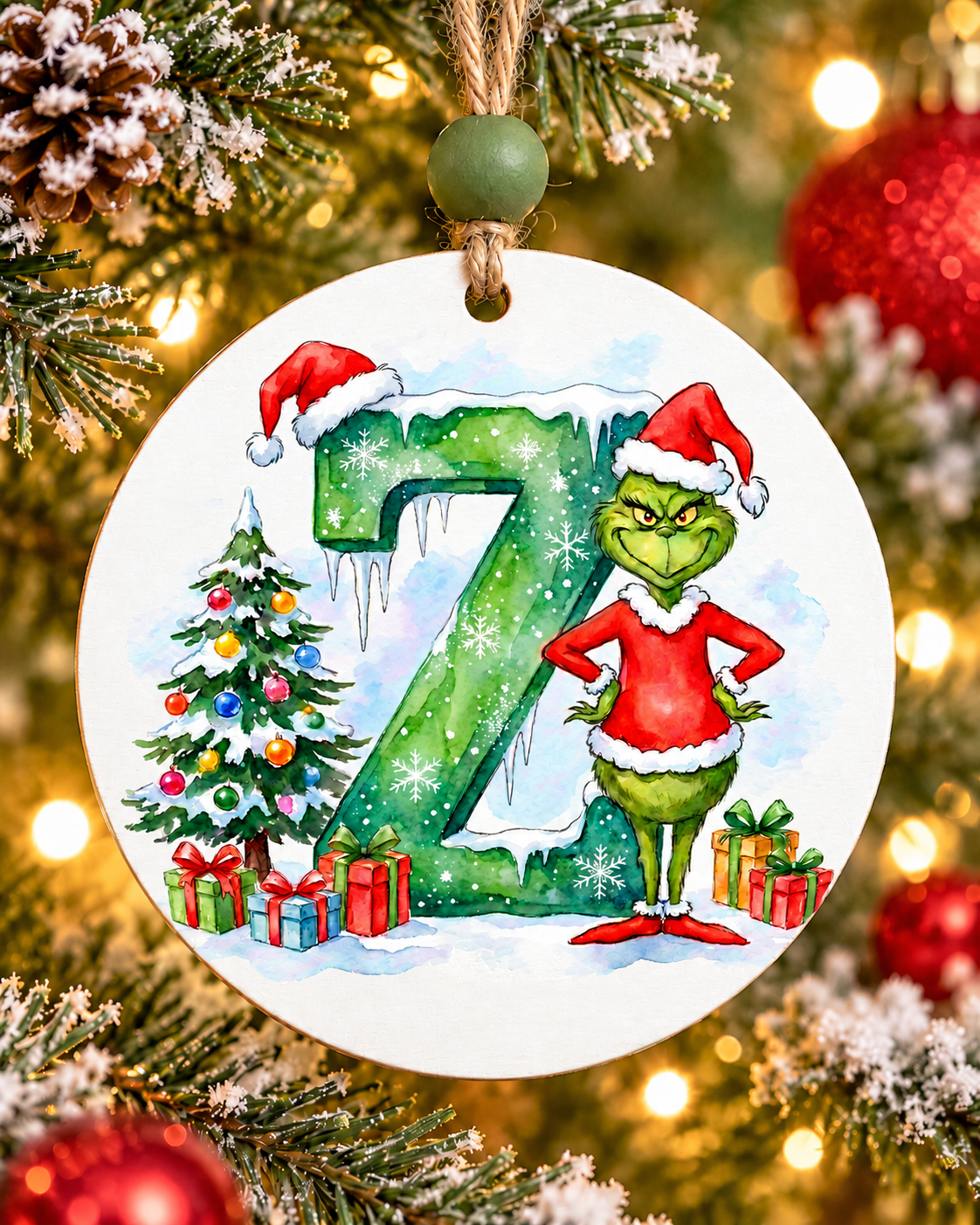 z - Green Character Personalized Ornament