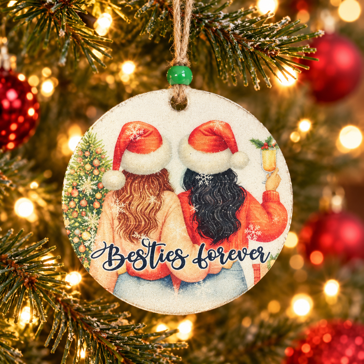 Besties Forever Christmas Ornament