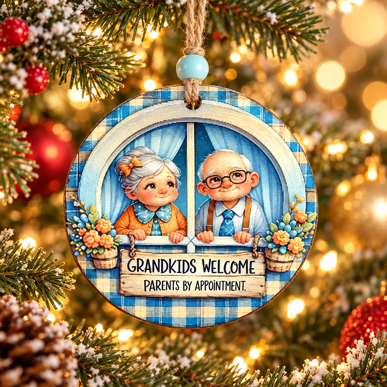 Grandkids Welcome Christmas Ornament