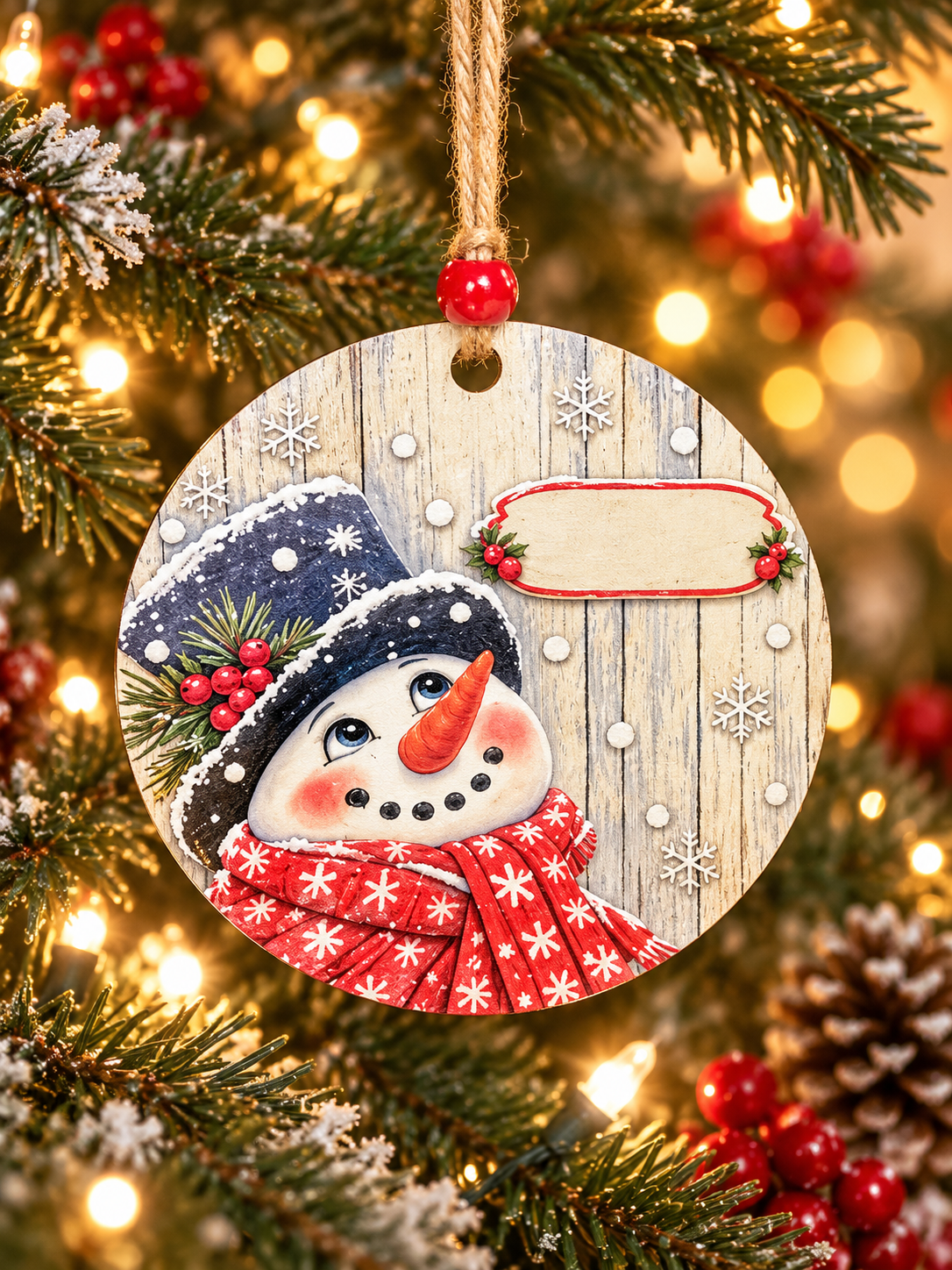 Personalized Snowman Ornament