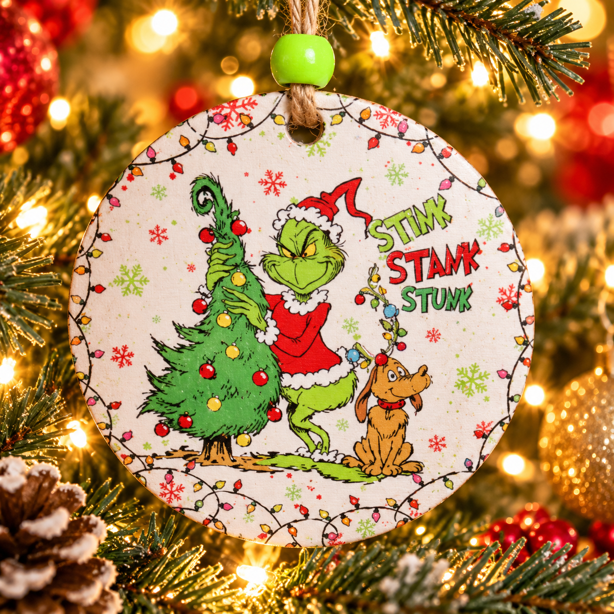 Stick Stank Stunk Christmas Ornament