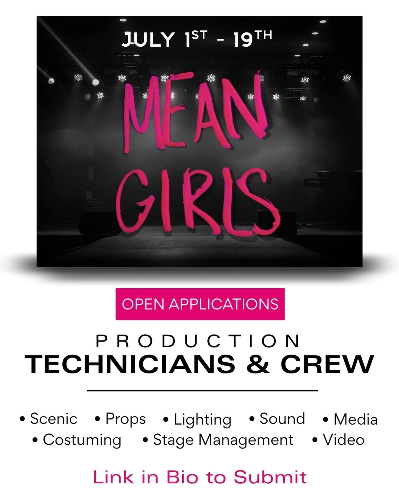The Majestic Empire Foundation is bringing Mean Girls to the historic Empire Theatre, and we want YOU to be part of this exciting new event! ⚡️

Gain real experience in a professional working theatre and integrate your specialized creative skills int