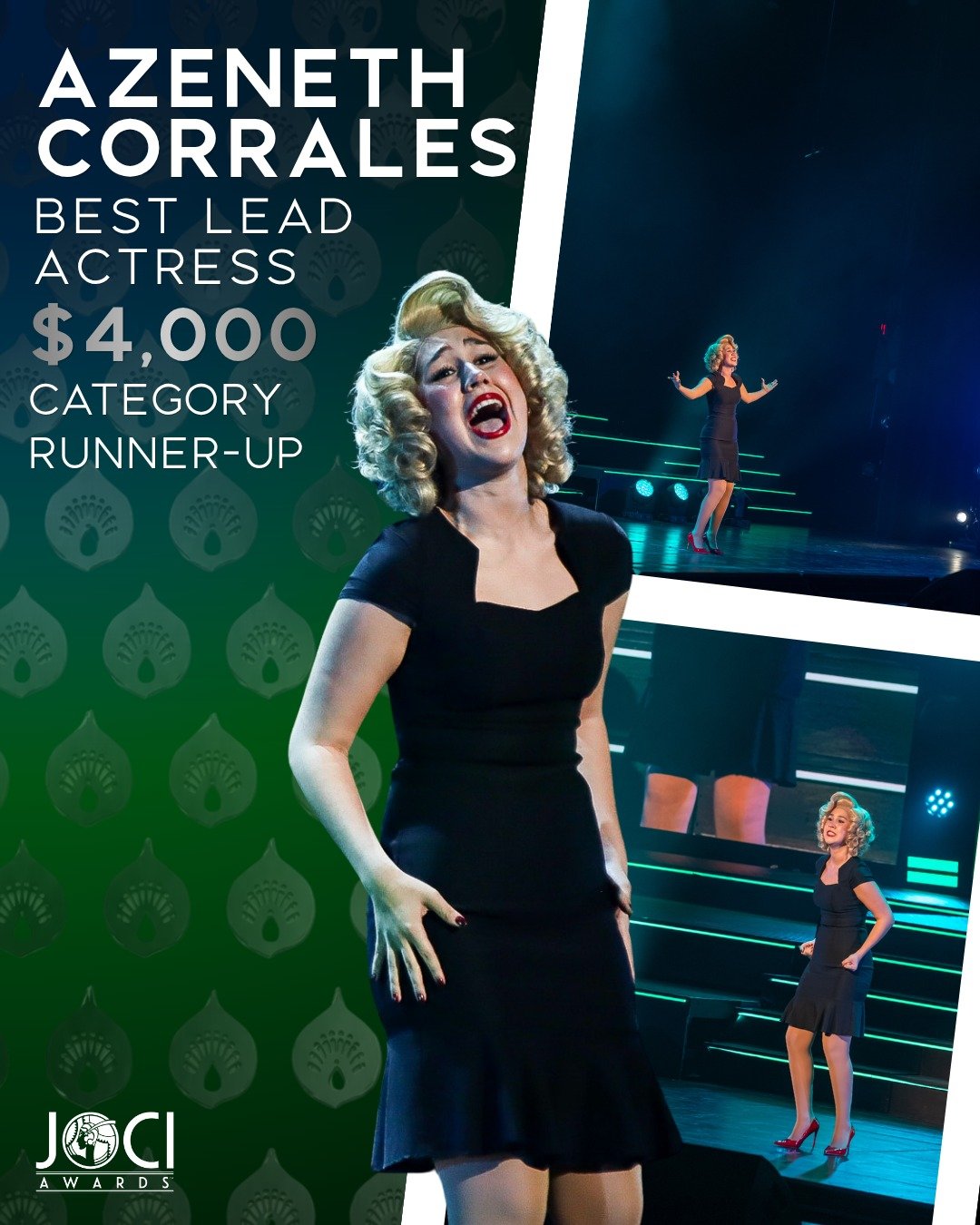 Azeneth Corrales from @hpaconservatory delivered the powerhouse number, &ldquo;Suddenly, Seymour&rdquo; while portraying the role of Audrey from "Little Shop of Horrors." Her skillful rendition earned 2nd Place in the Best Lead Actress in a