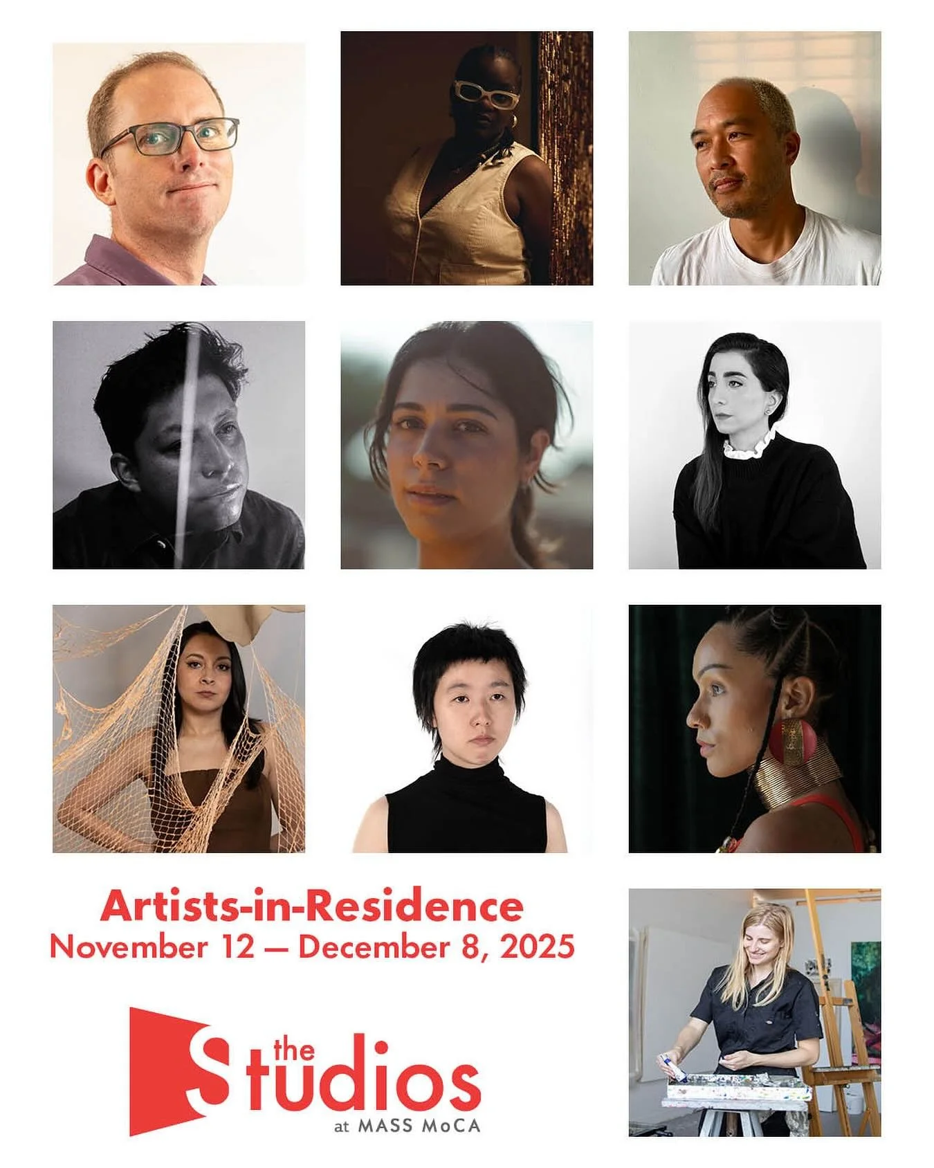 Join us in welcoming our newest cohort of Artists-in-Residence to the Studios at MASS MoCA! This group will be in residence from November 12 &ndash; December 8:

Casey Hayward (@caseyhayward_art)
Kearra Amaya Gopee (@kearramaya)
Garrick Imatani (@gar