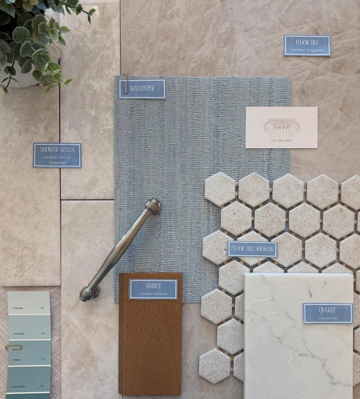 Every beautiful bathroom starts with a well-planned palette. Carefully selecting each finish, from the wallpaper, tile, quartz countertops, and cabinetry. 

#materialselection #bathroomremodel #njdesigner #victoriarizzidesigns
