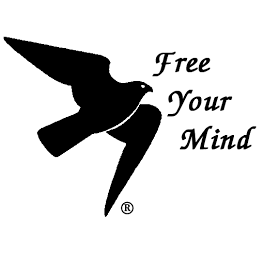PSYCH-K logo. A stylized black bird with outstretched wings and the text "Free Your Mind" beside it.