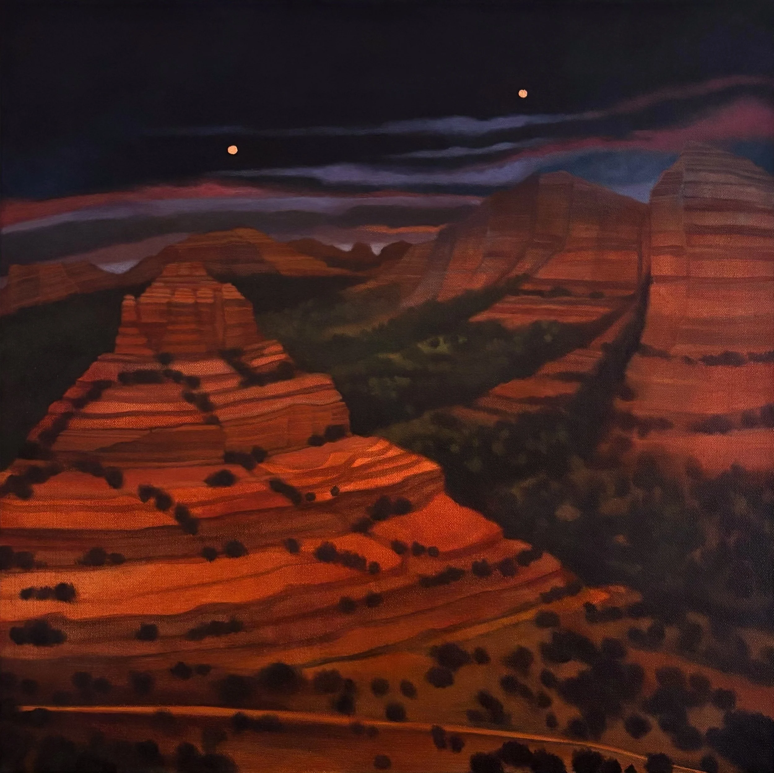 Bell Rock, acrylic on canvasz 24 x 24"