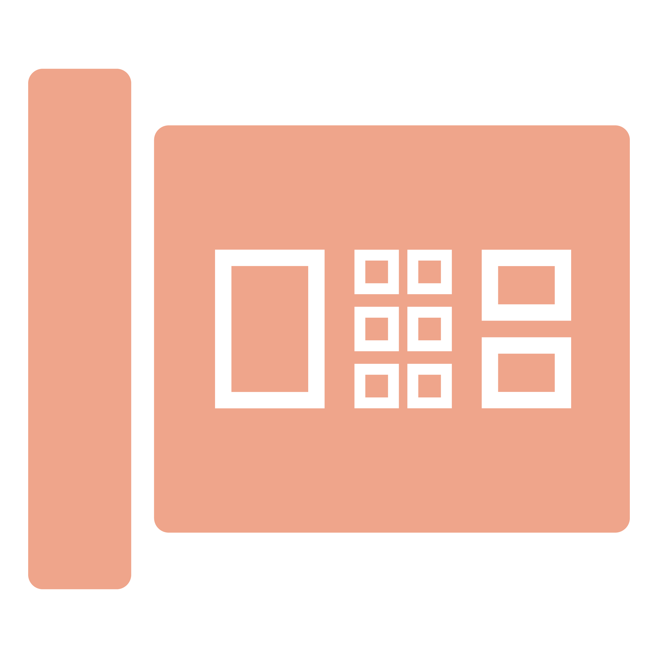 Illustration of exhibition walls with artworks on them.