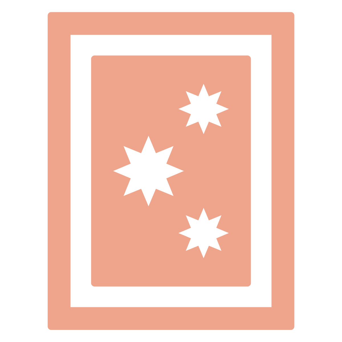 Solid peach-colored artwork icon.
