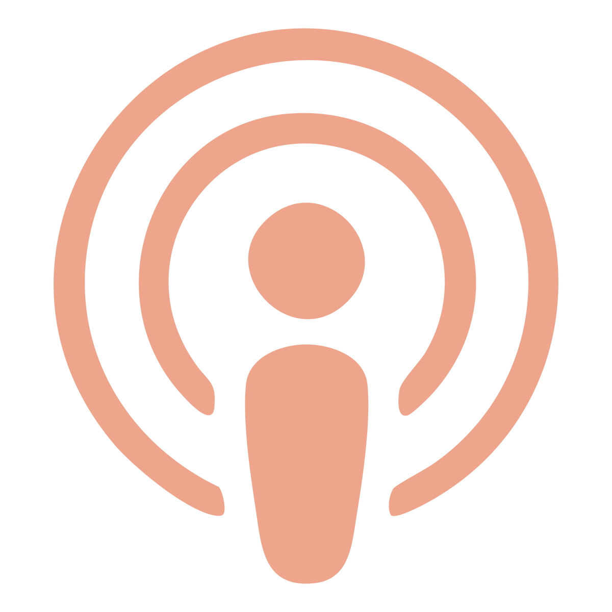 Icon of a person with sound waves emanating from their head, indicating listening or audio content.