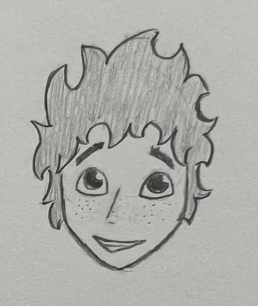 Face practice featuring a friend's Among Us character