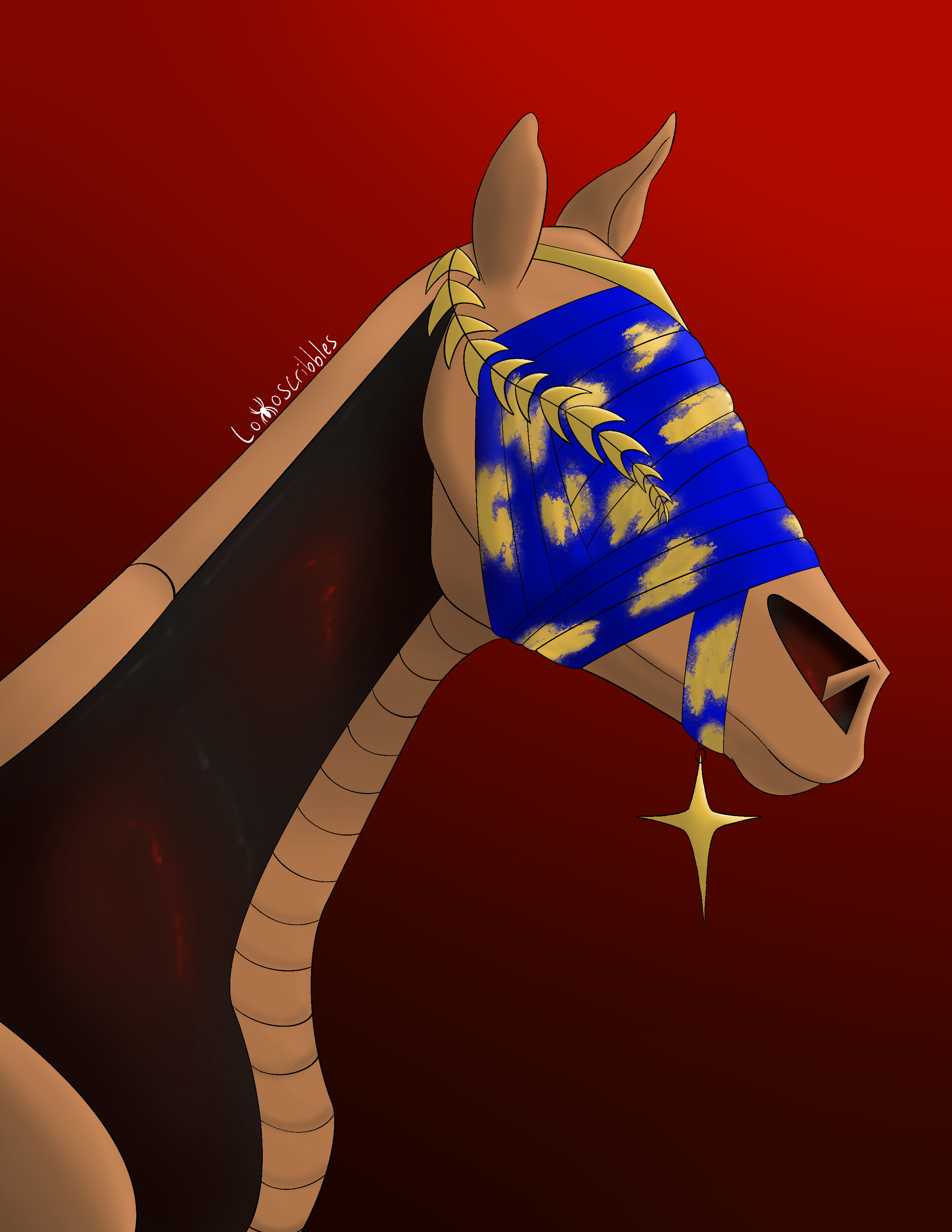Illustration of a horse character that a friend designed