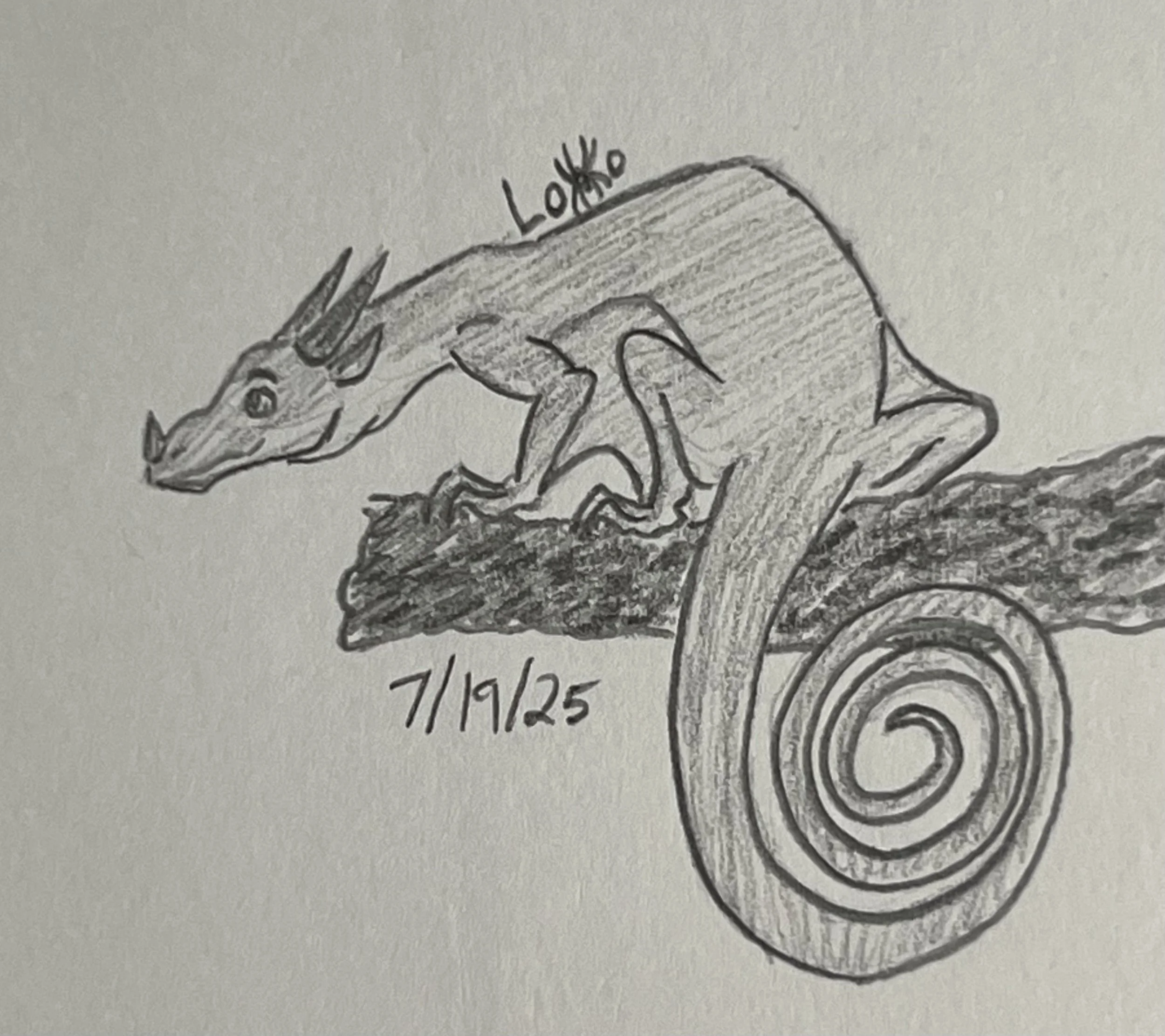 A dragon character that I designed