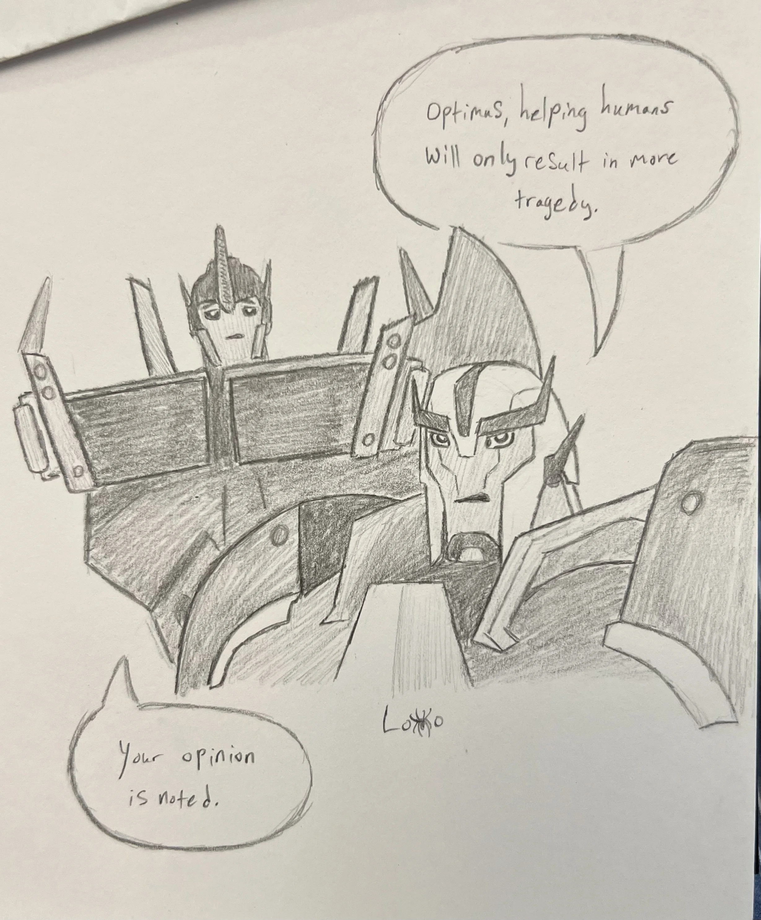 Ratchet and Optimus Prime from Transformers: Prime