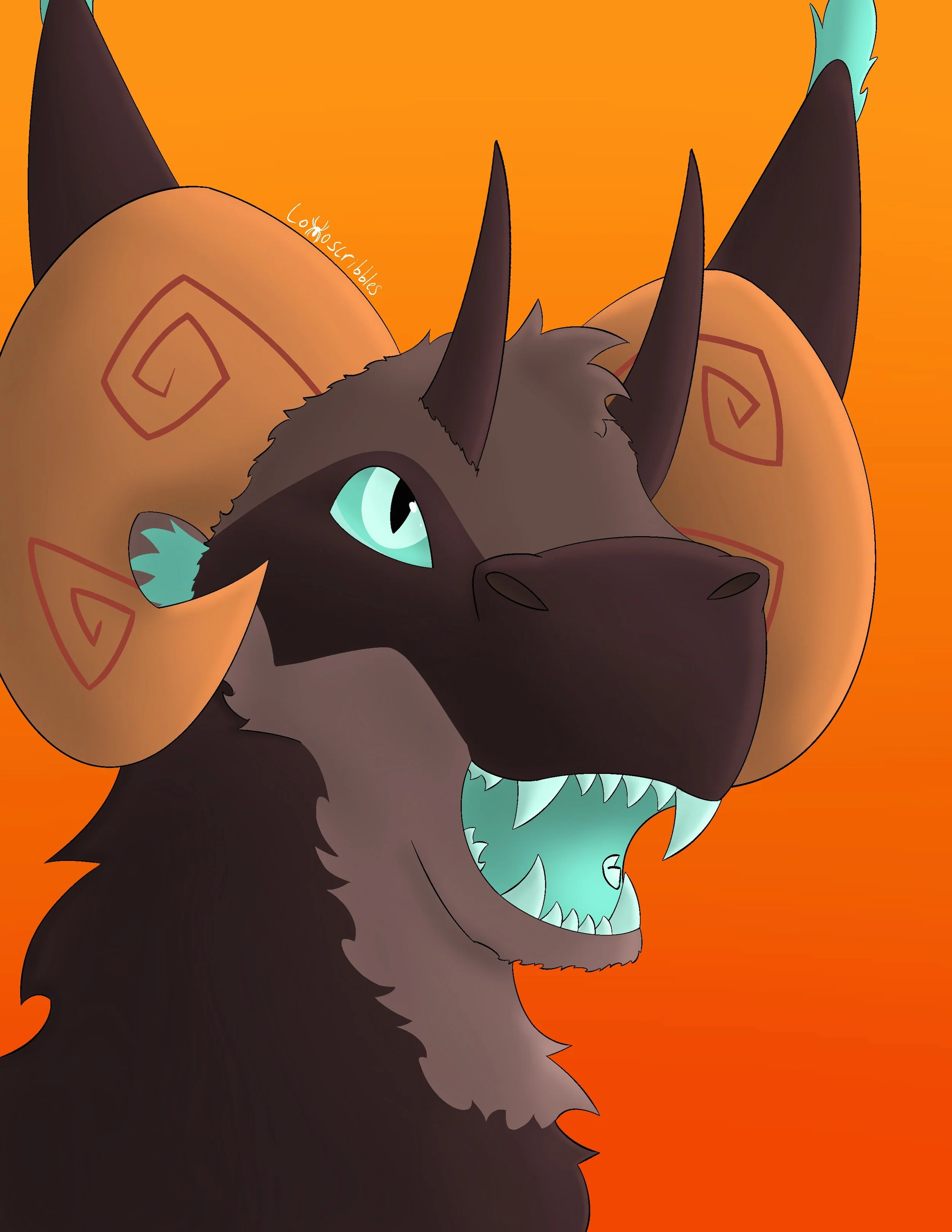 Illustration of a friend's dragon character