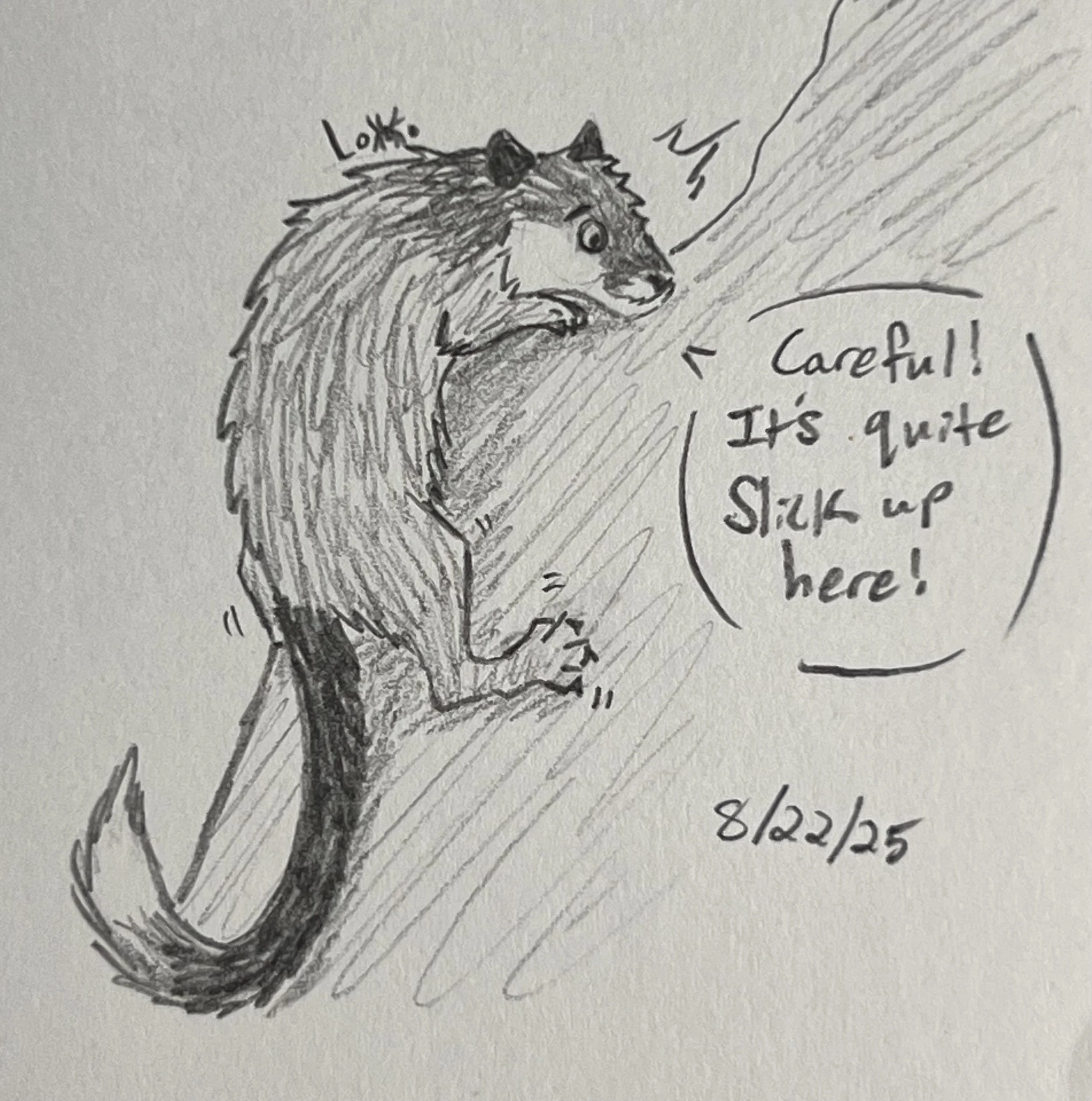 Scene featuring a rat character from my fiction story Arachnid Assault