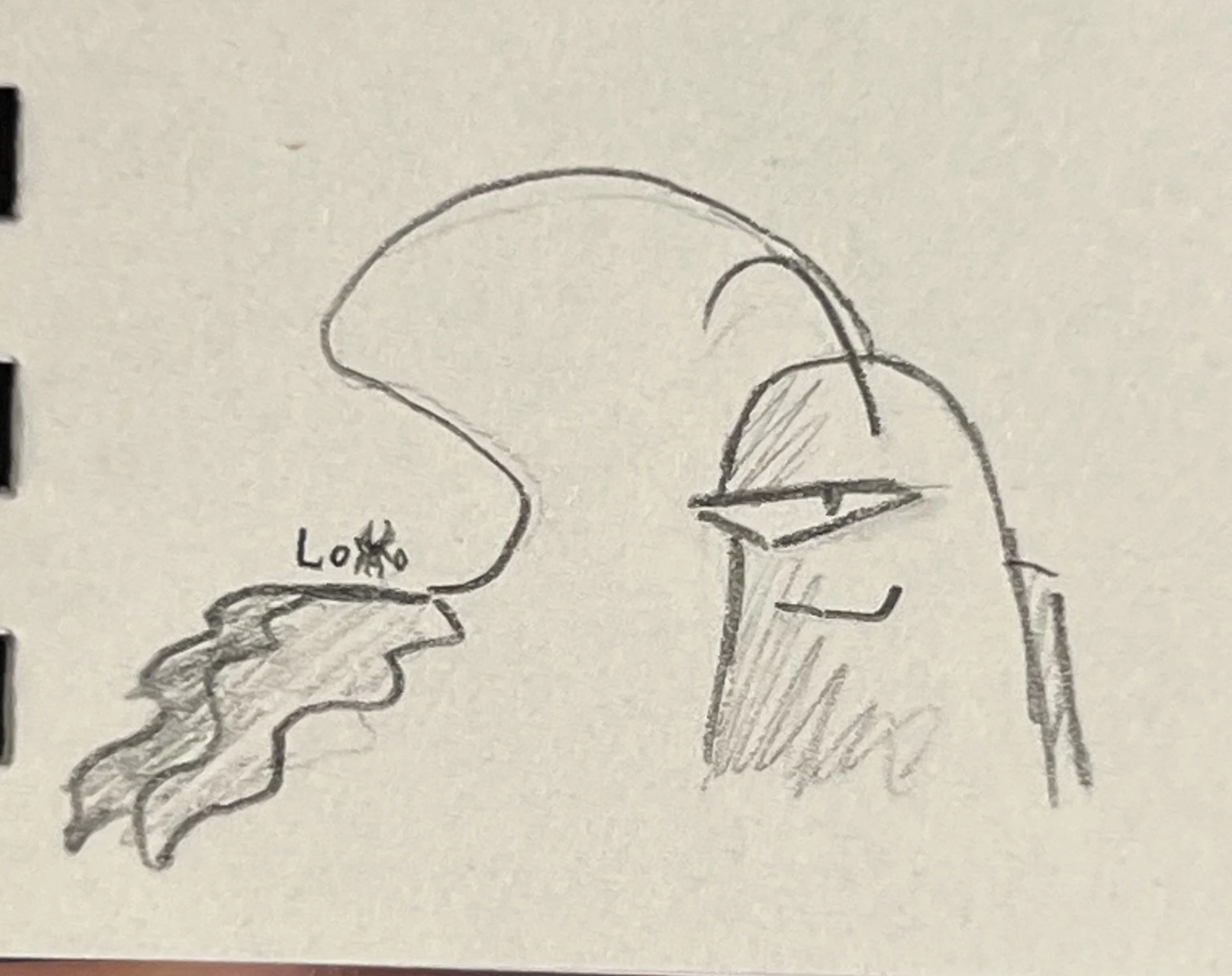 A friend's Among Us character in 'bean form'