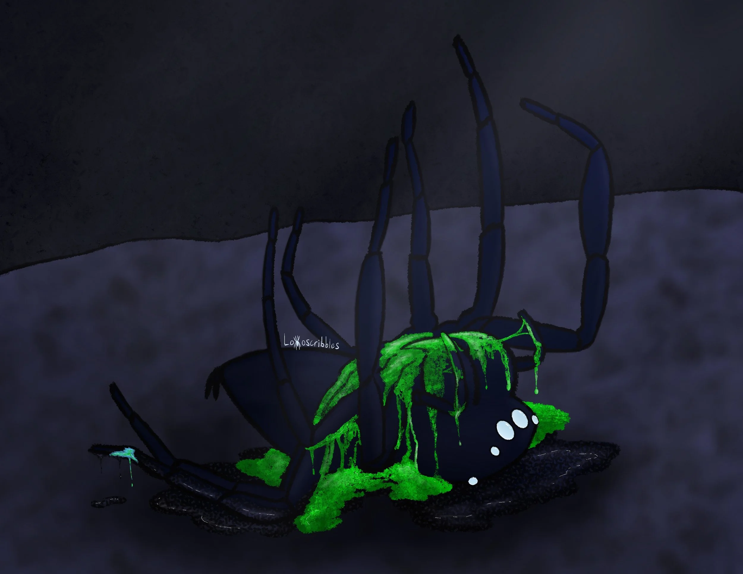 An infected monster spider from my fiction story Arachnid Assault