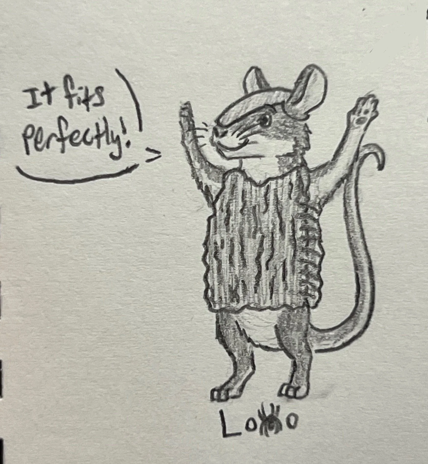 A mouse character from my fiction story Arachnid Assault