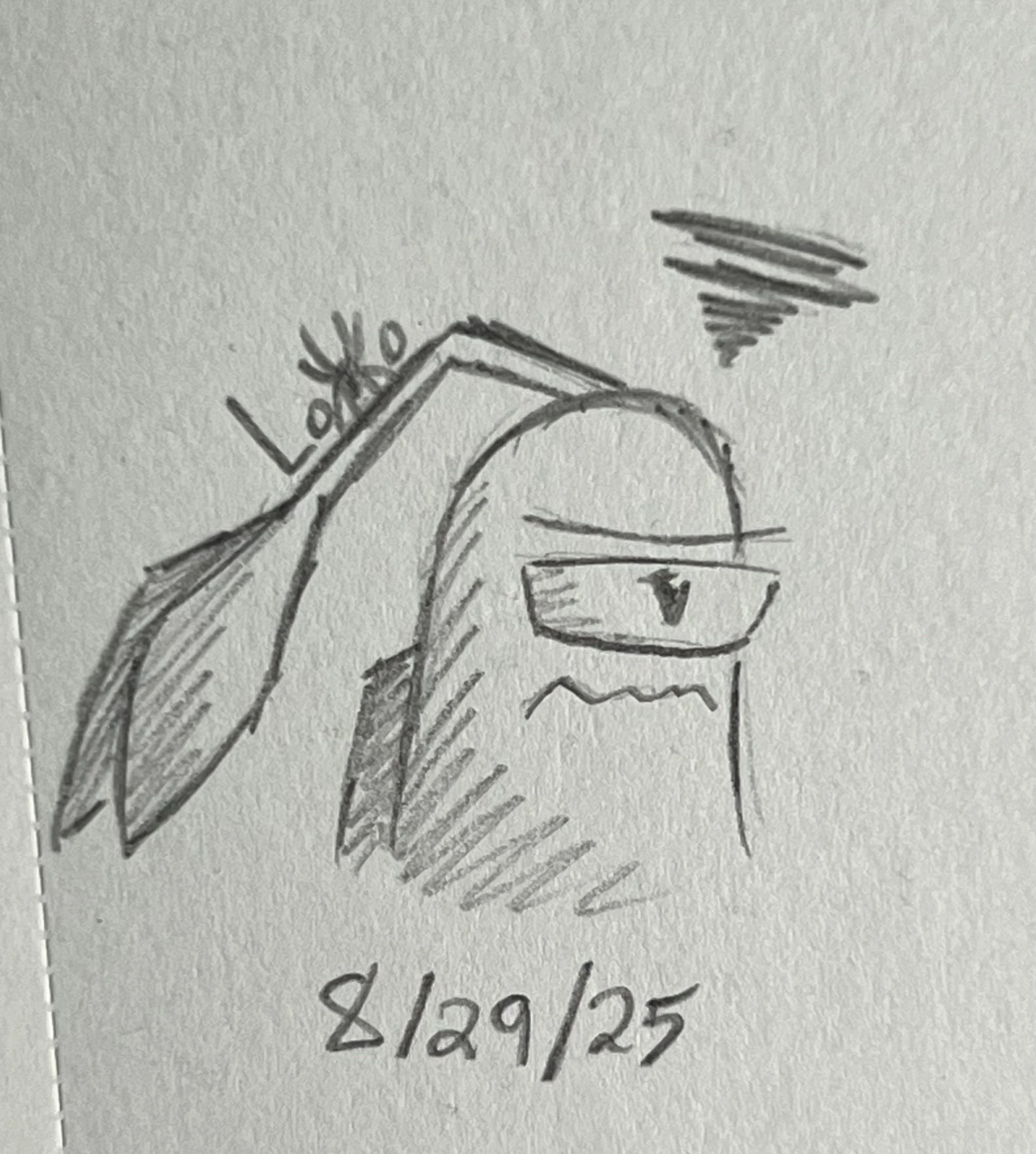 One of my Among Us characters in 'bean form'