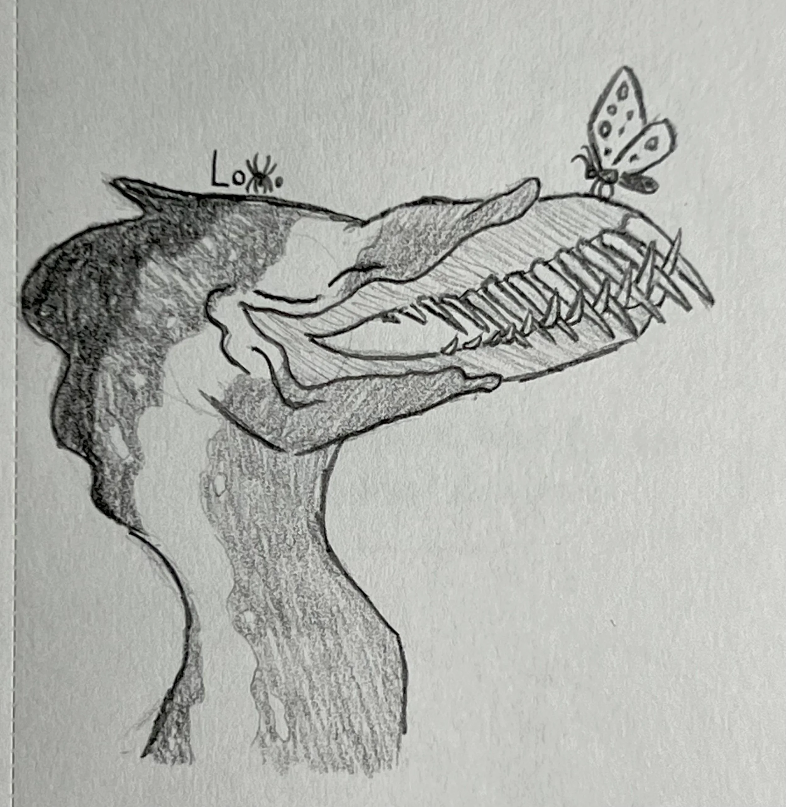 A toothy but sweet alien designed by a friend