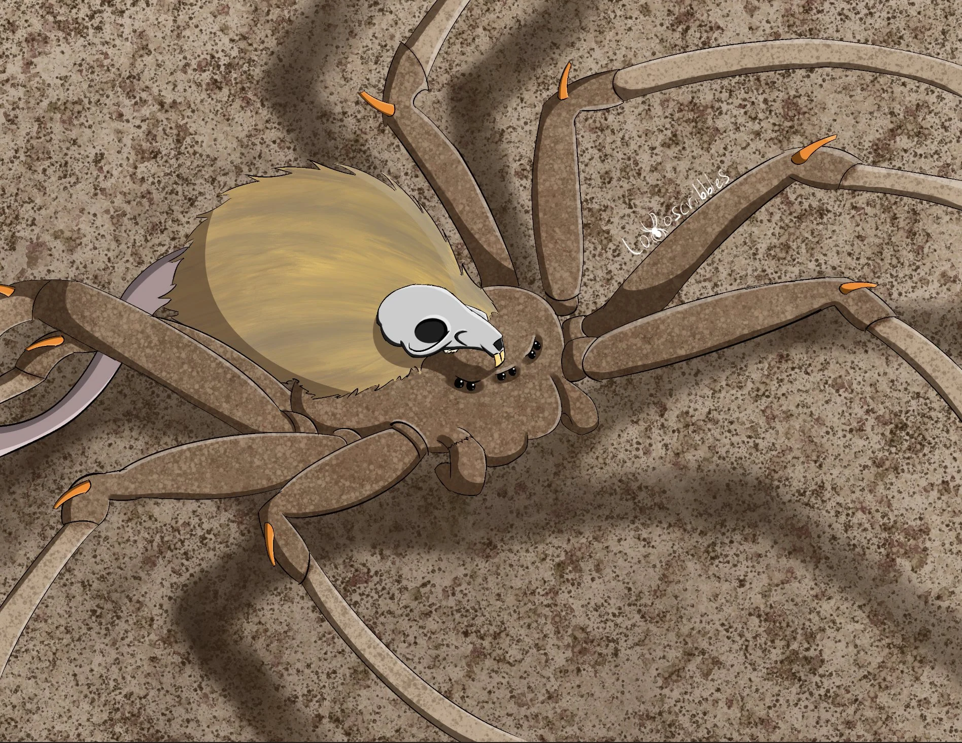 A spider character from my fiction story Arachnid Assault