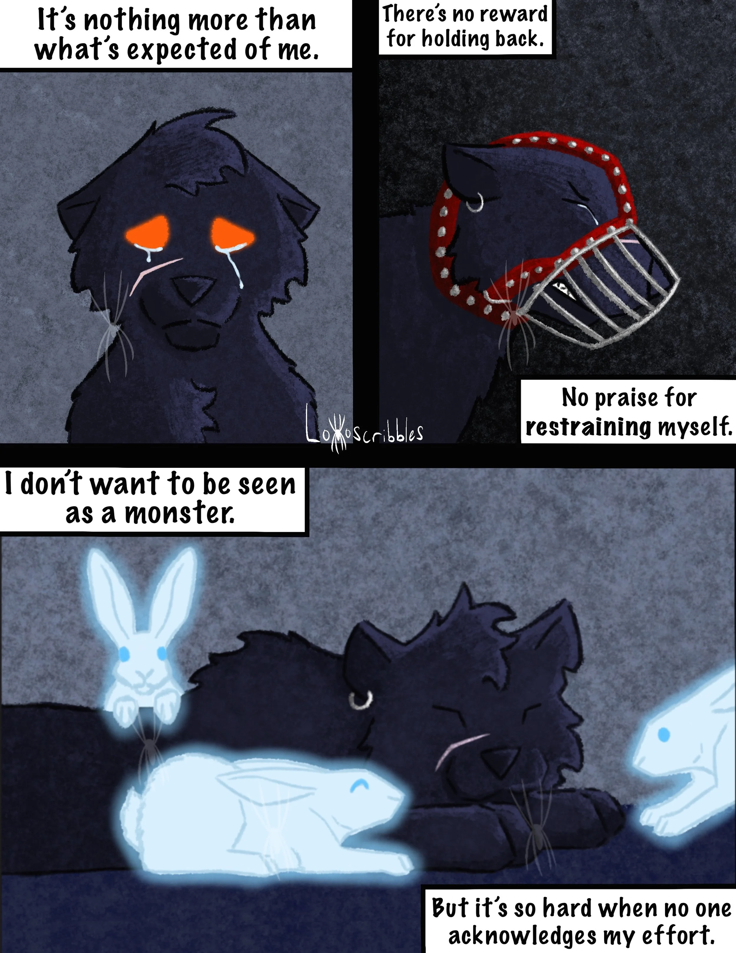 A symbolic comic featuring one of my cougar-jaguar hybrid characters. Page 2/2
