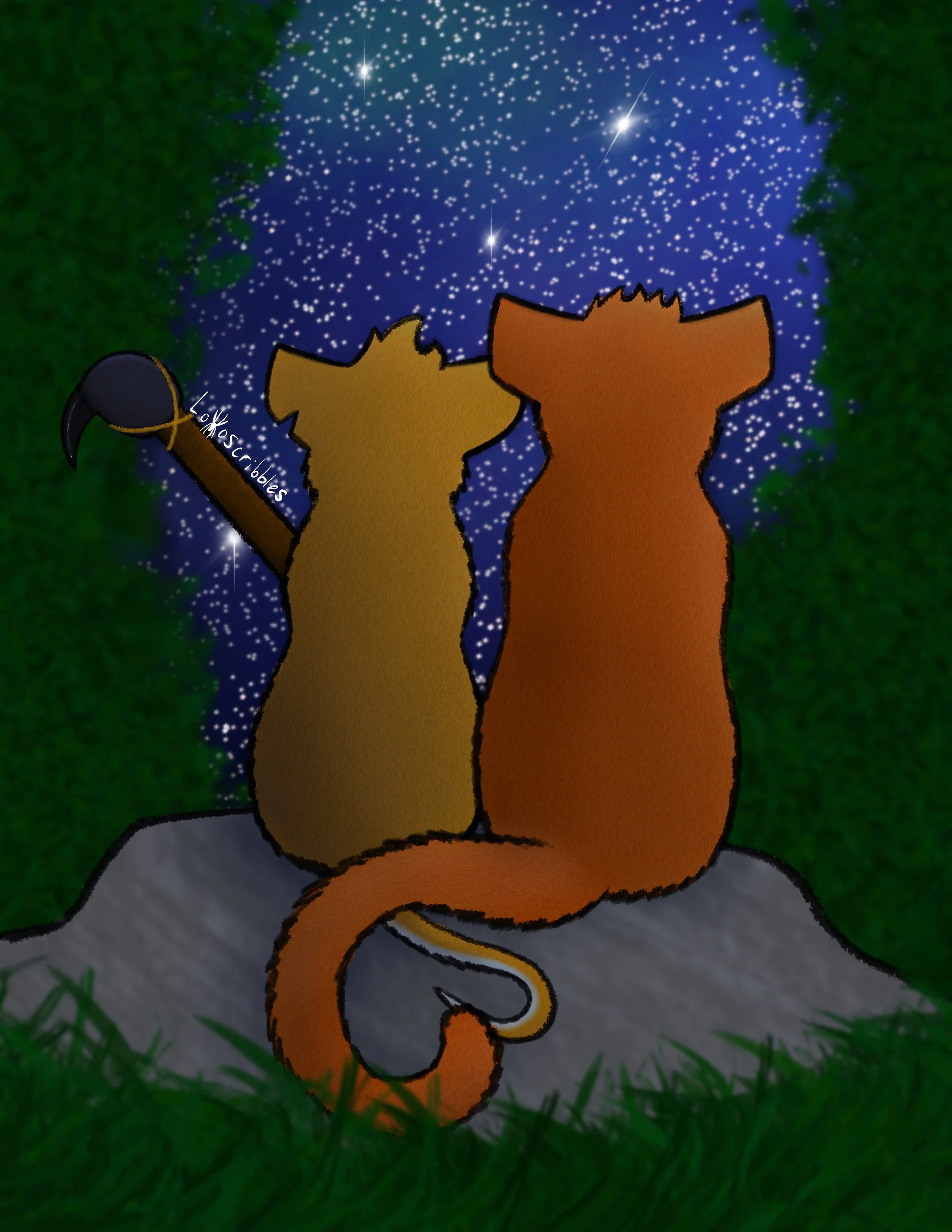 A scene featuring two mouse characters from my fiction story Arachnid Assault