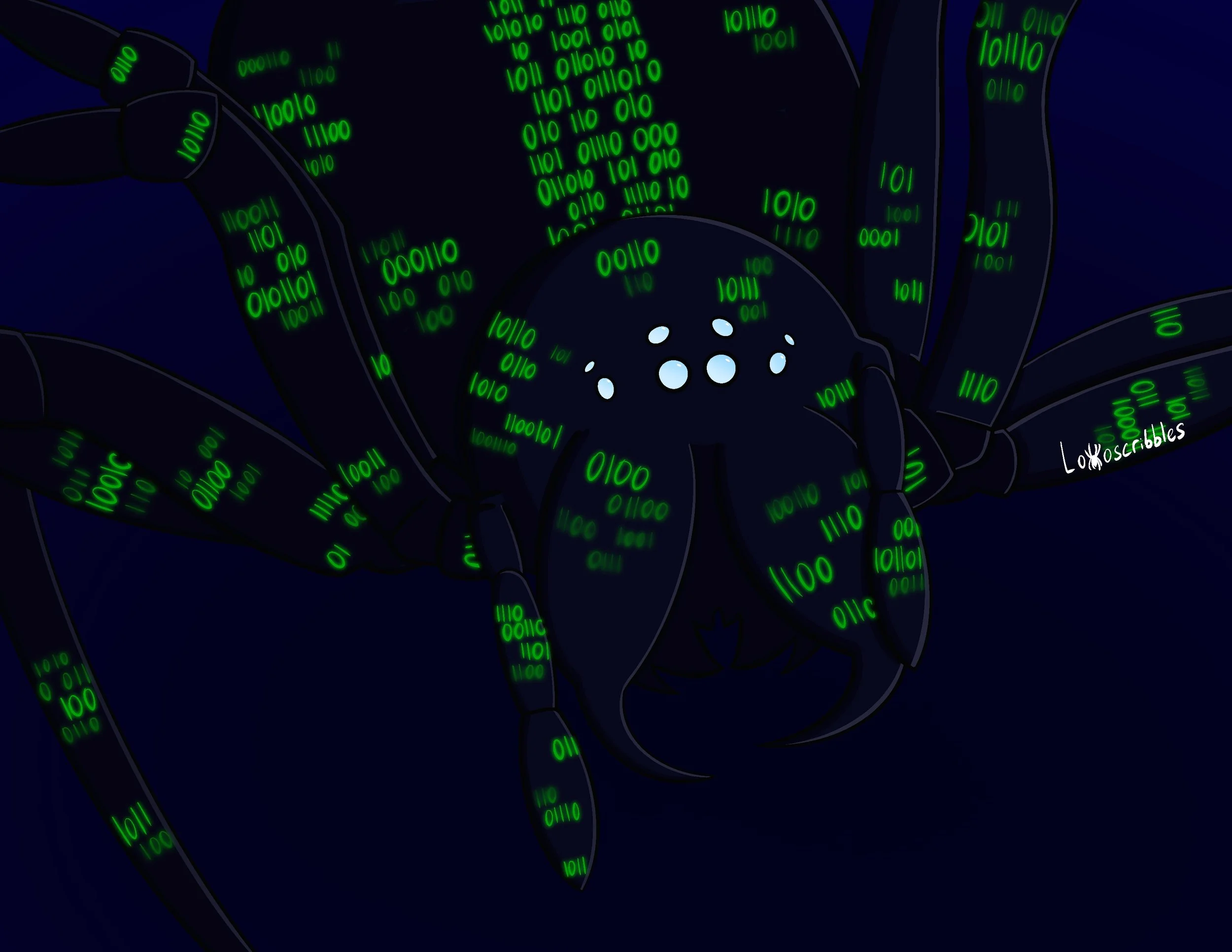 A monster spider from my fiction story Arachnid Assault