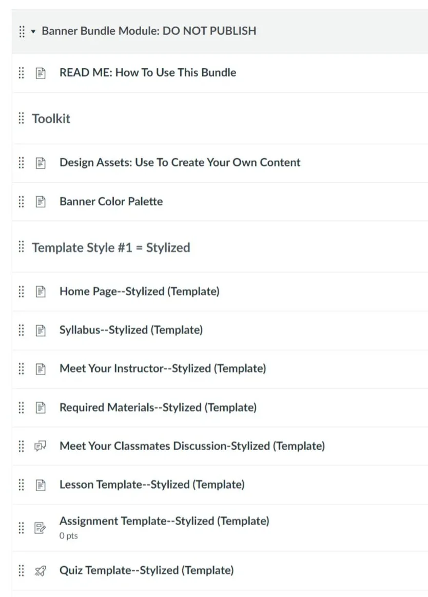 Canvas Template Bundle Contents 1: Bright Ideas