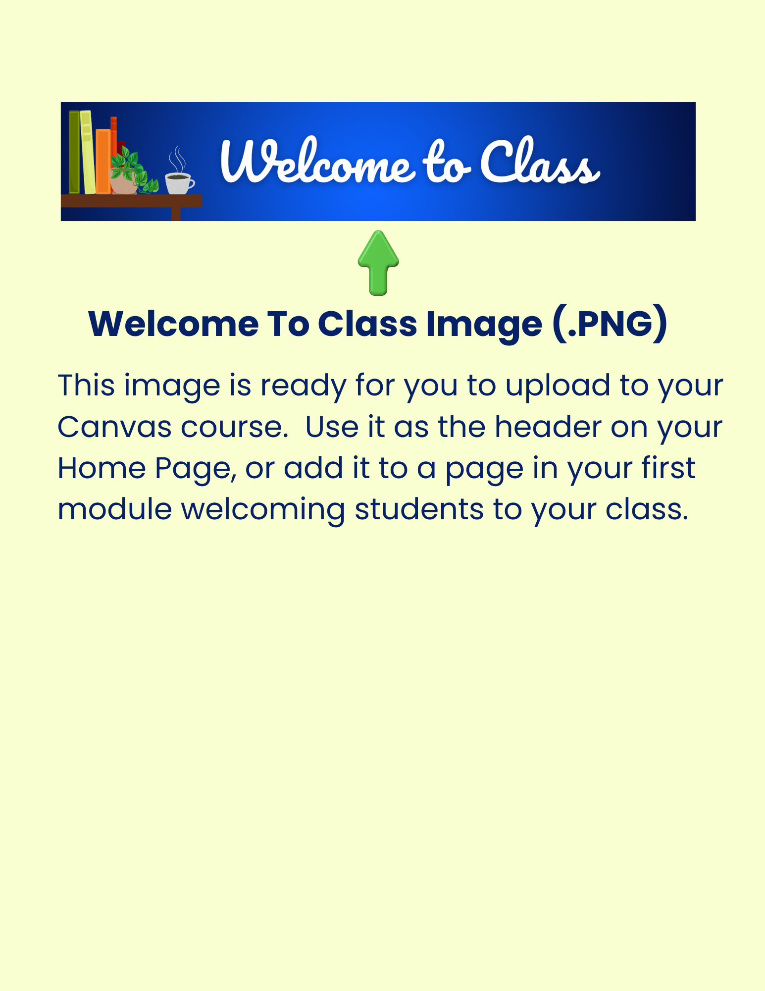 Welcome Header for Your Canvas Home Page (FREE!)