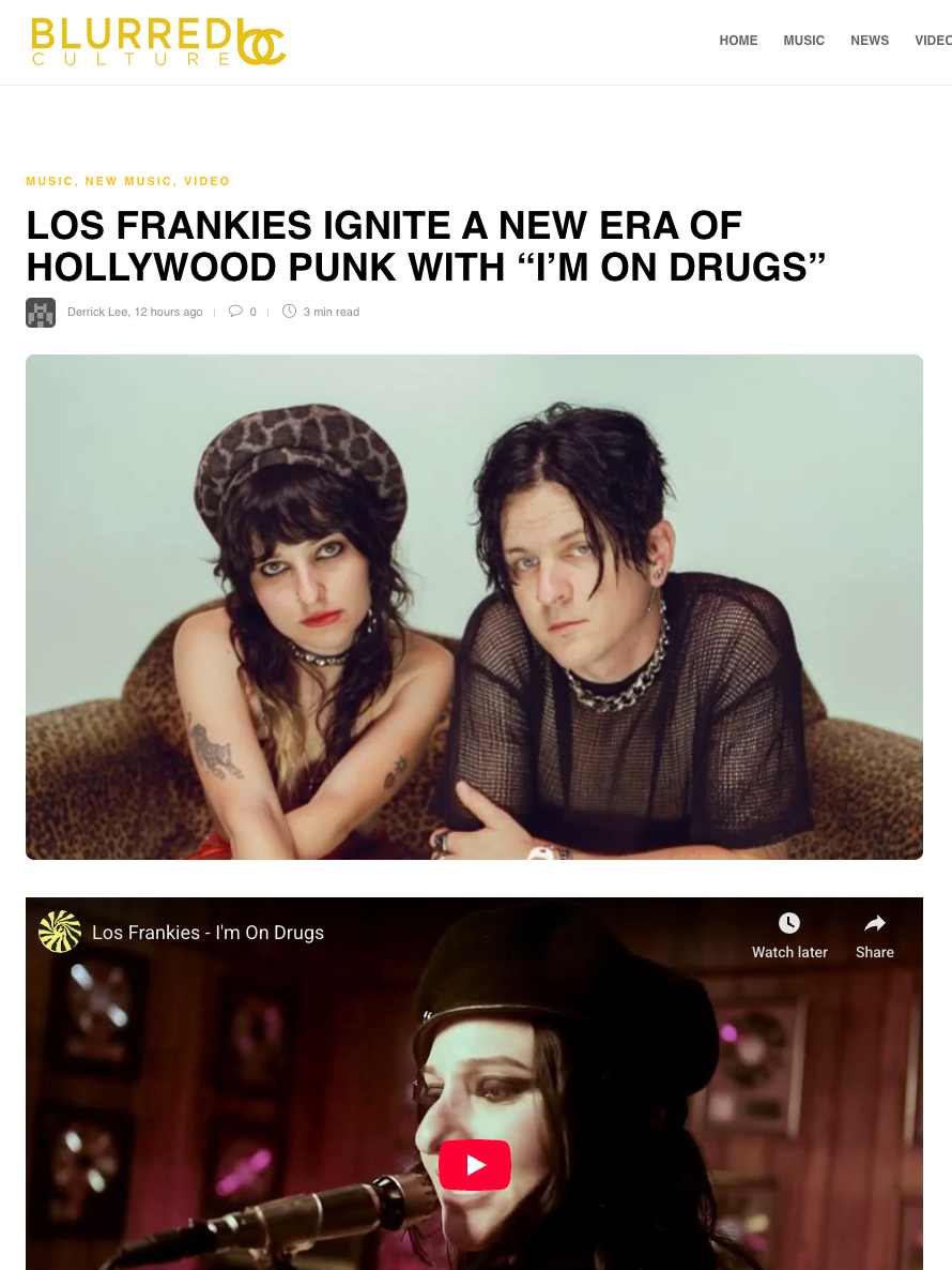 Blurred Culture features 'I'm On Drugs'