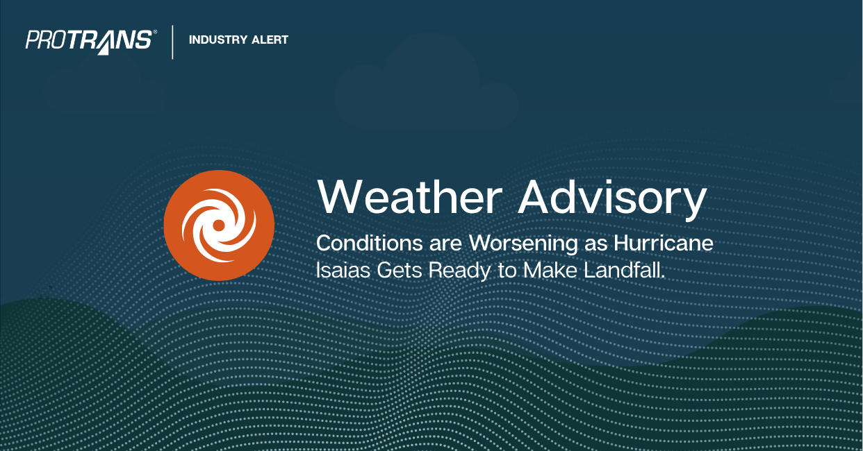 ADVISORY: Hurricane Isaias Making Landfall as a Category 3 Storm
